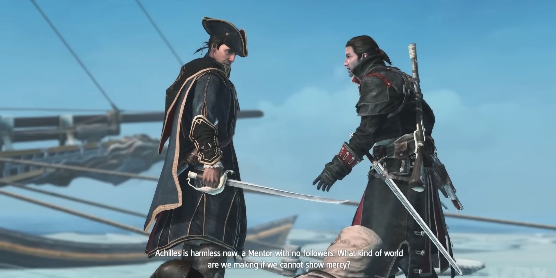 two players talking