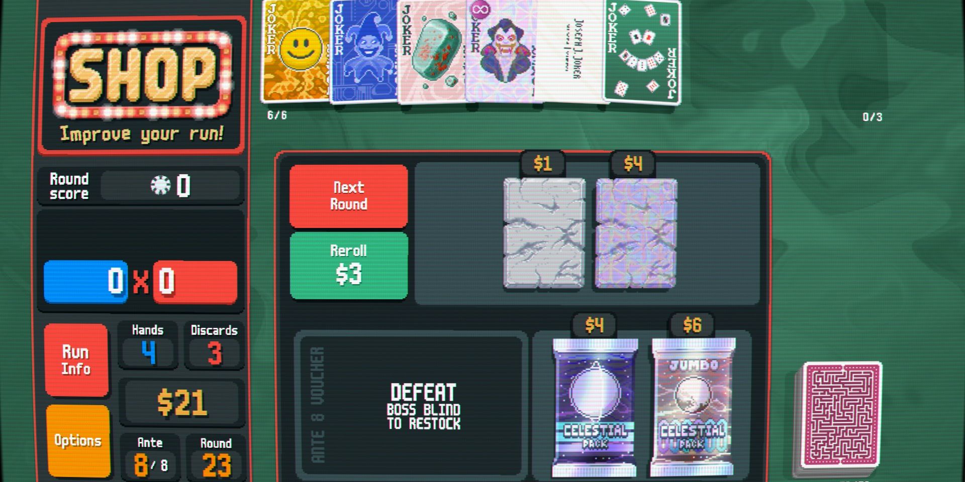 Screenshot of Balatro's Bram Poker Challenge