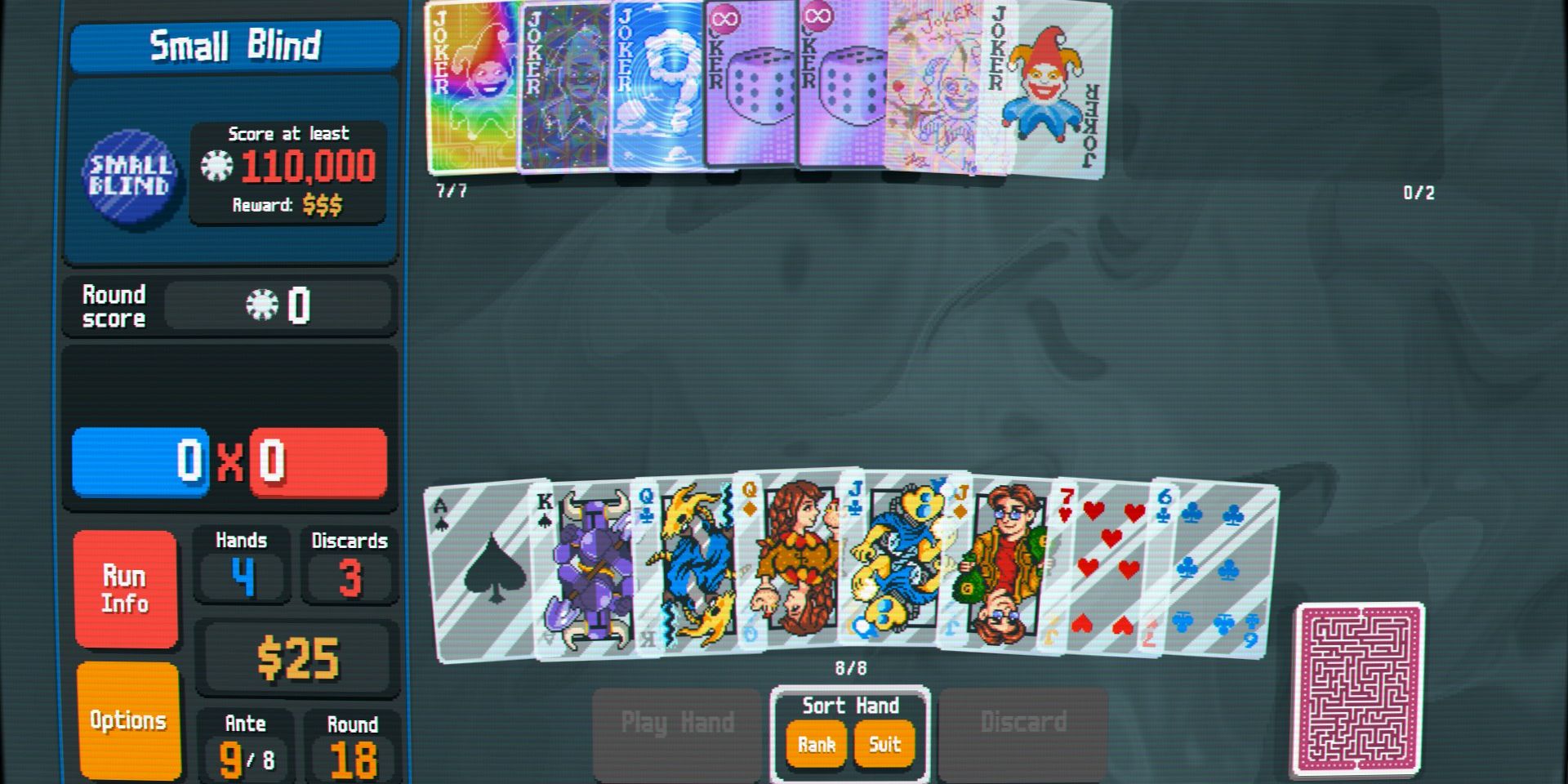 Screenshot of Balatro's Fragile Challenge