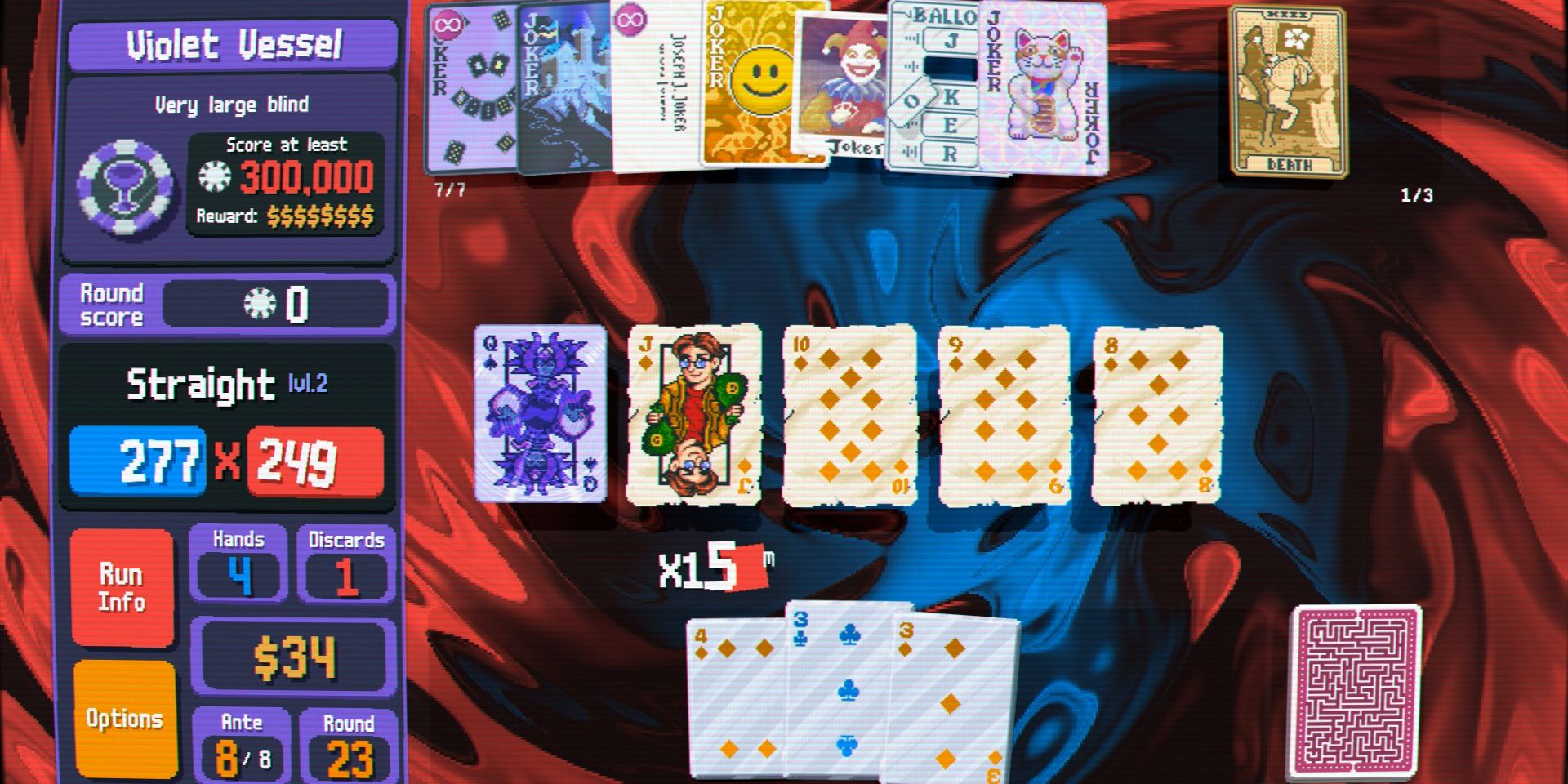 Screenshot of Balatro's Mad World Challenge