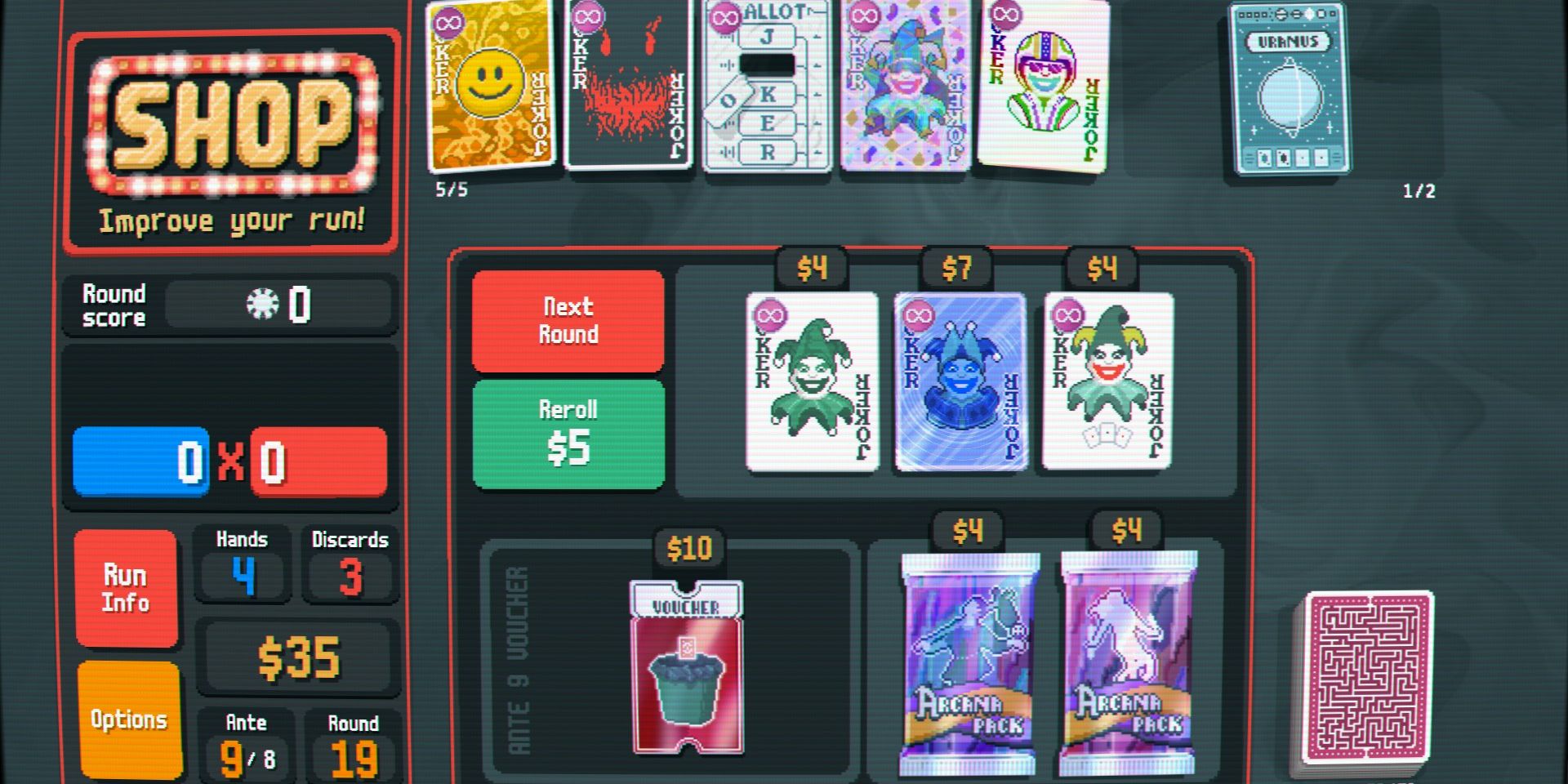 Screenshot of Balatro's Non-Perishable Challenge