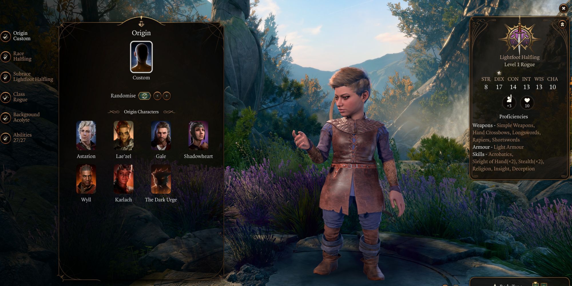 Baldur's Gate 3 Custom Character for Rogue