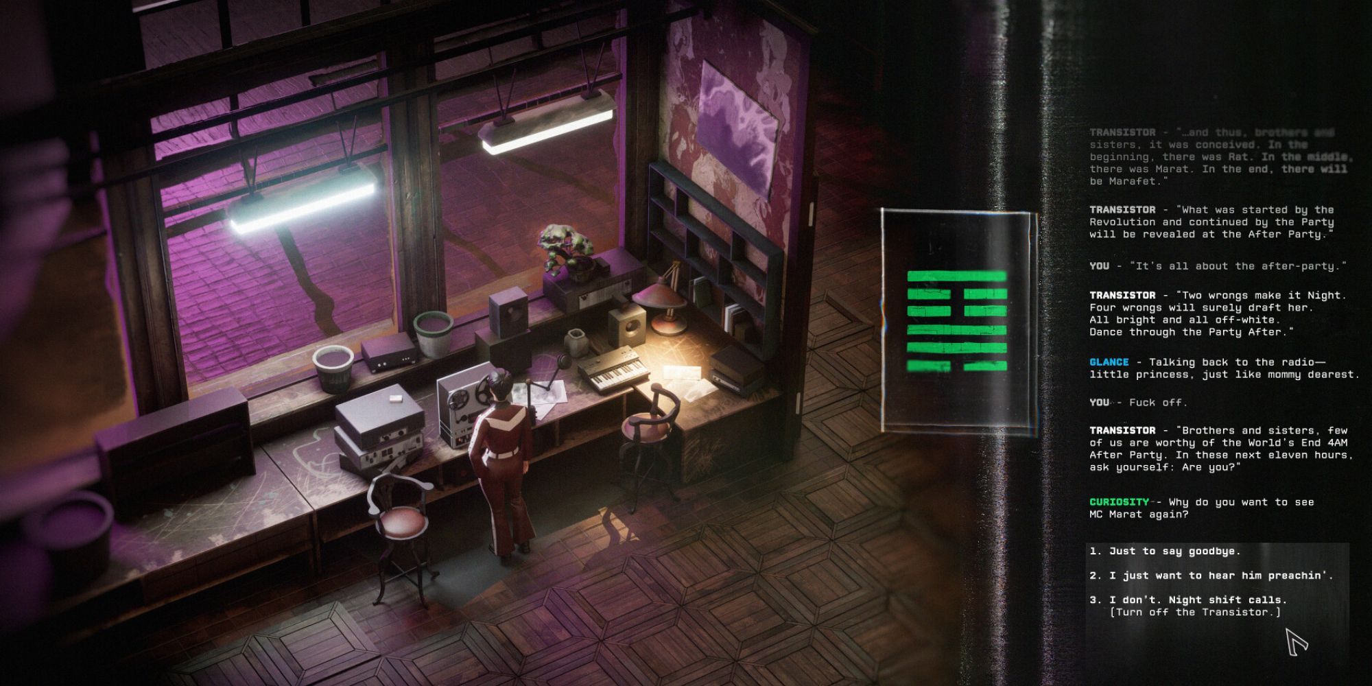 XXX Nightshift dialogue