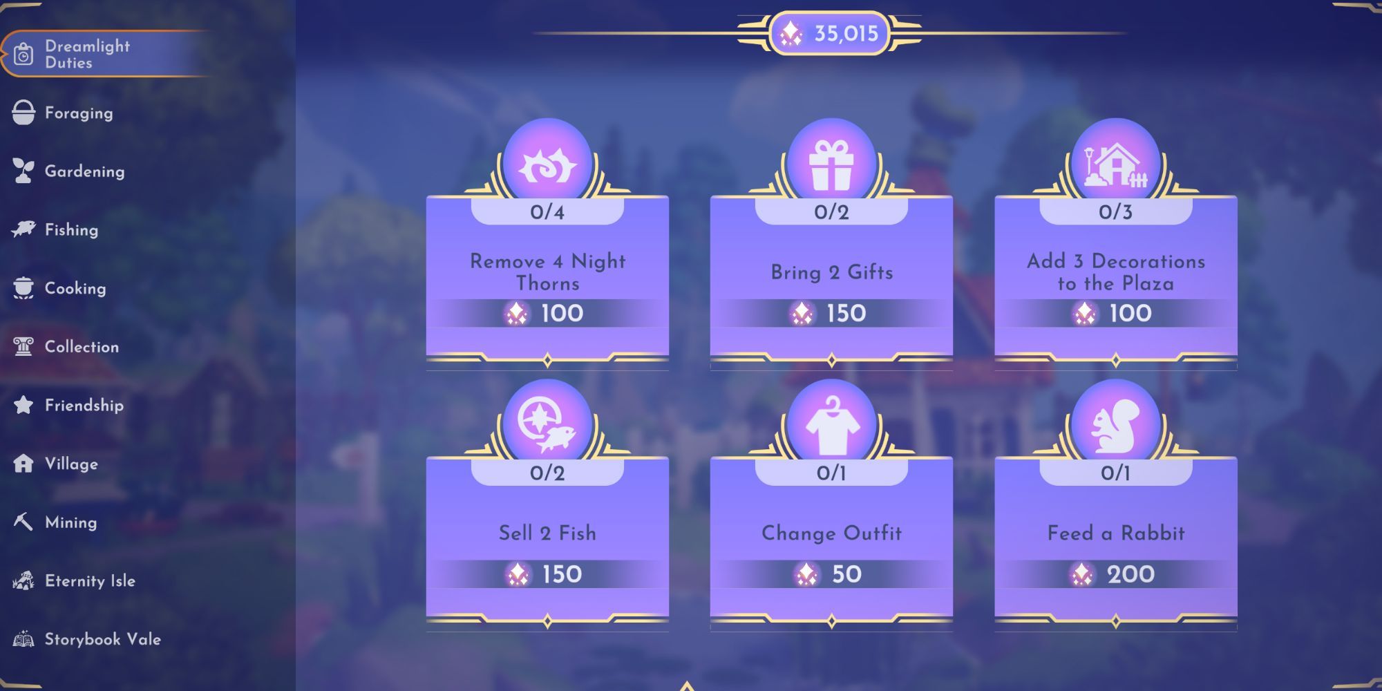 Disney Dreamlight Valley Dreamlight Tasks List