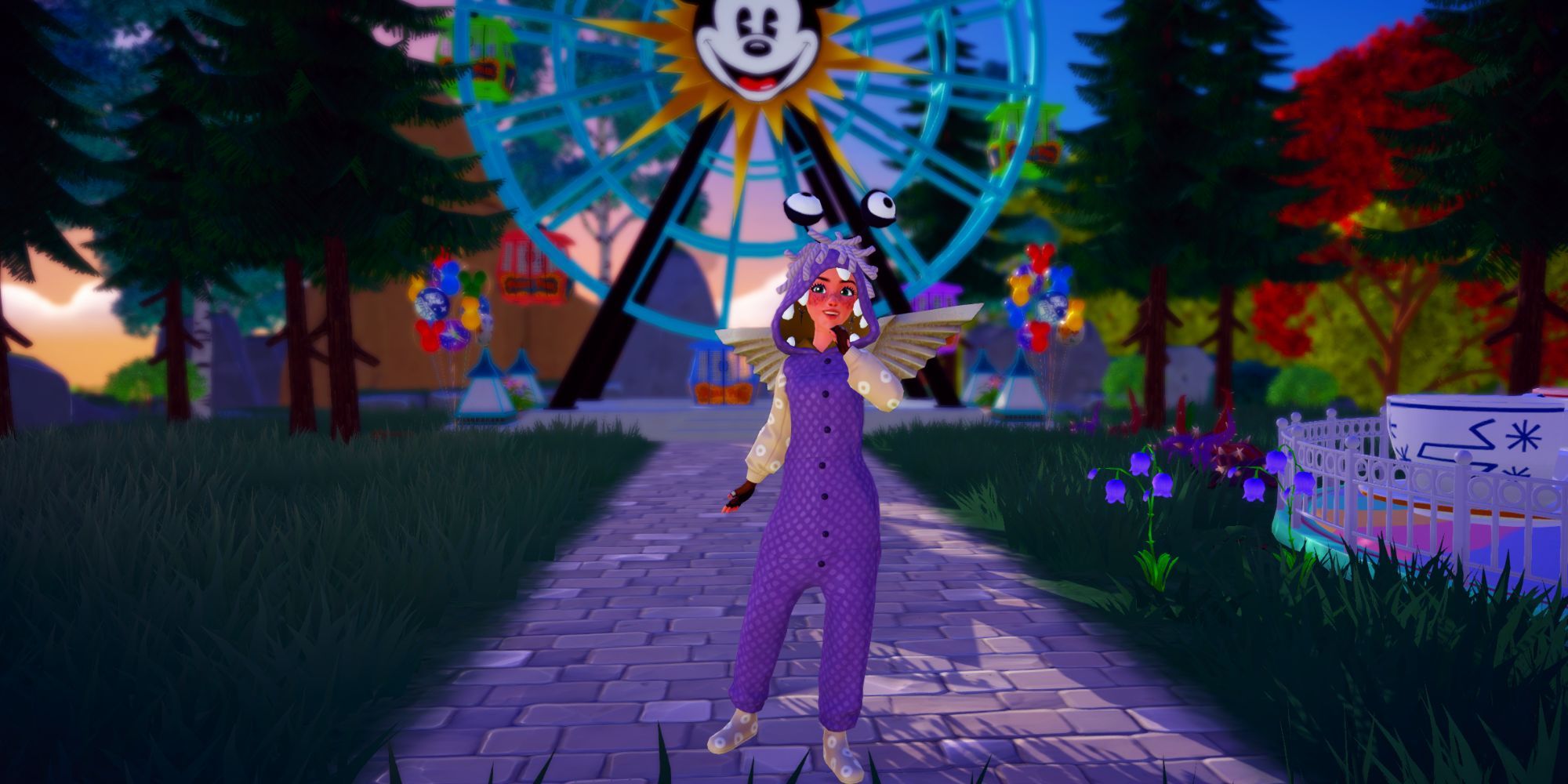 Disney Dreamlight Valley Player Near Mickey Ferris Wheel