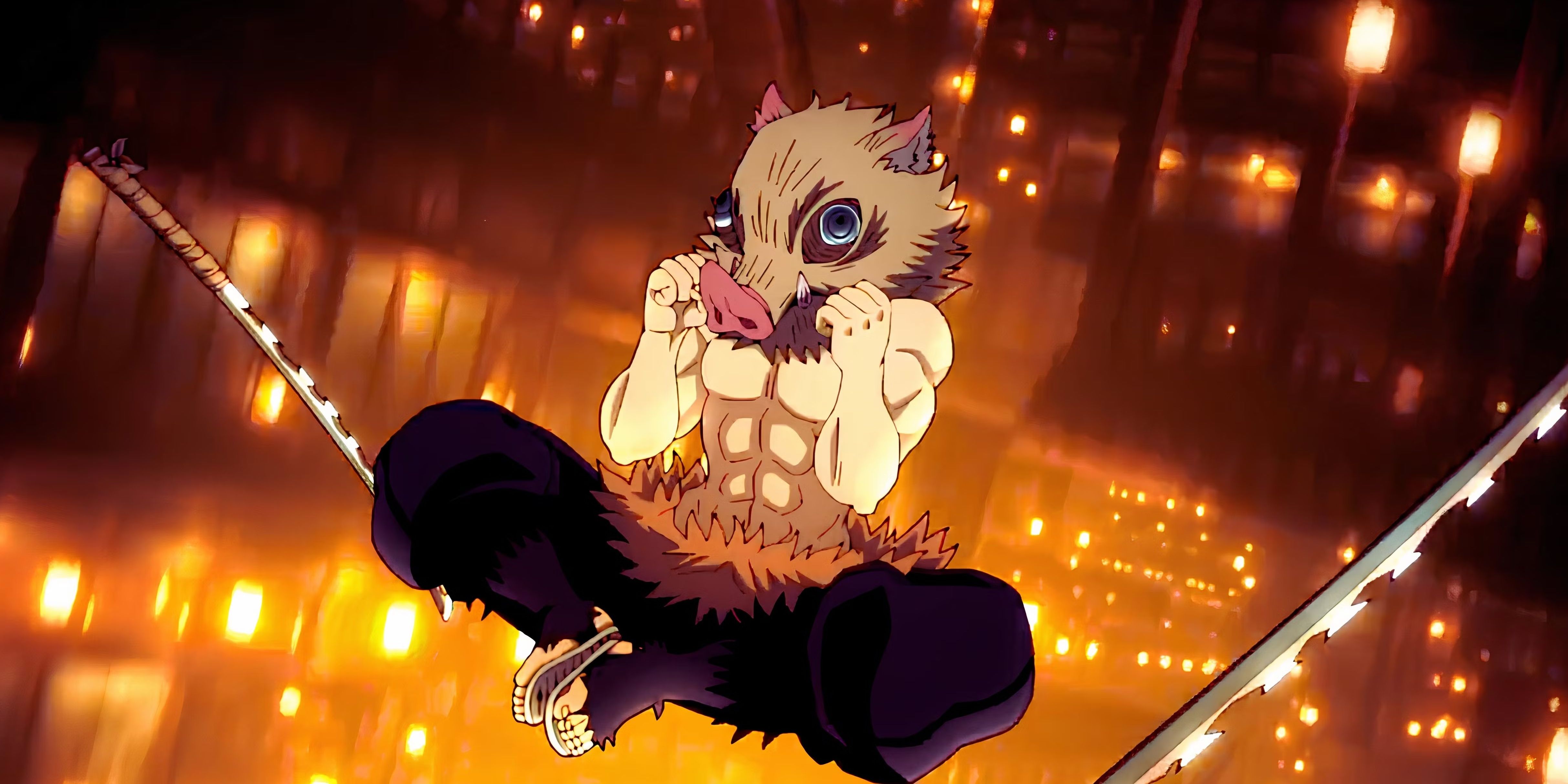 Inosuke Trying to Say Thank You