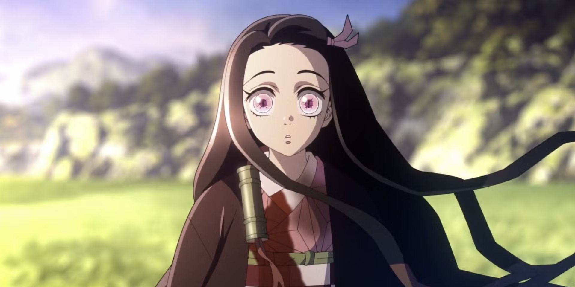 Nezuko Cuddling the Children During the Drum House Arc 