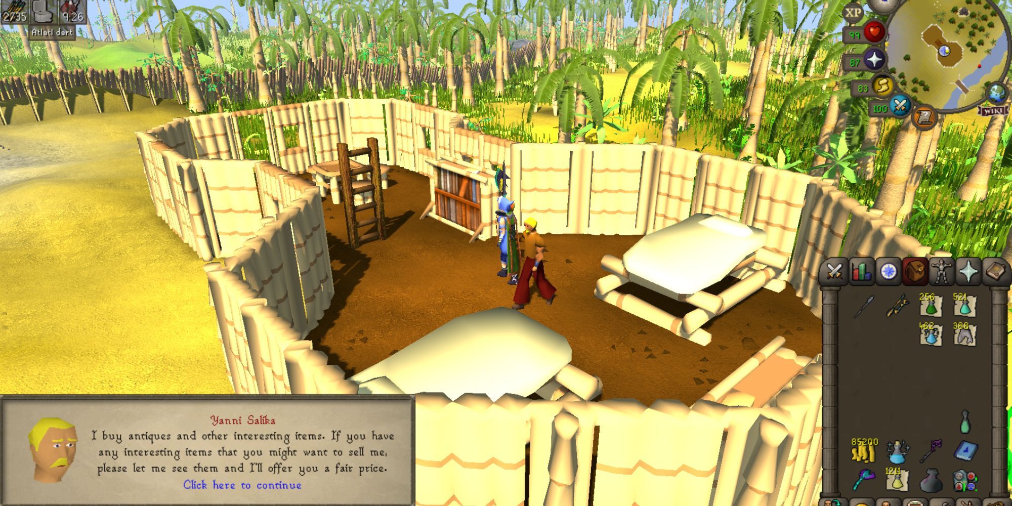 OSRS talking with an NPC during the One Small Favour quest