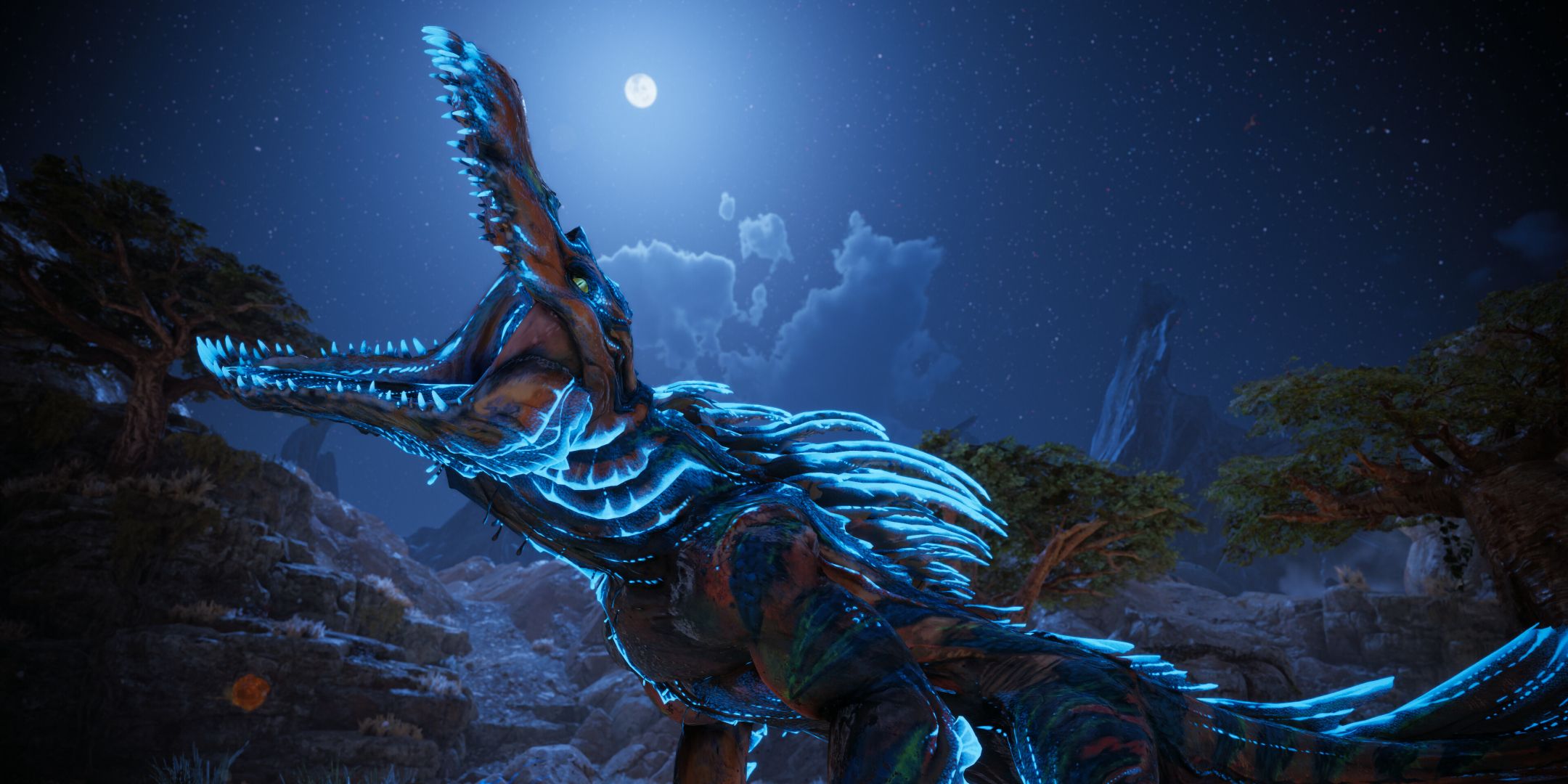 God of War Ragnarok monster at night