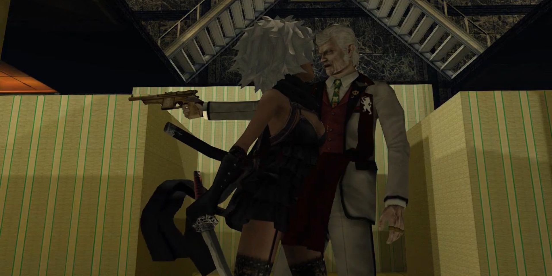 Shinobu defeats Million Gunman in No More Heroes 2