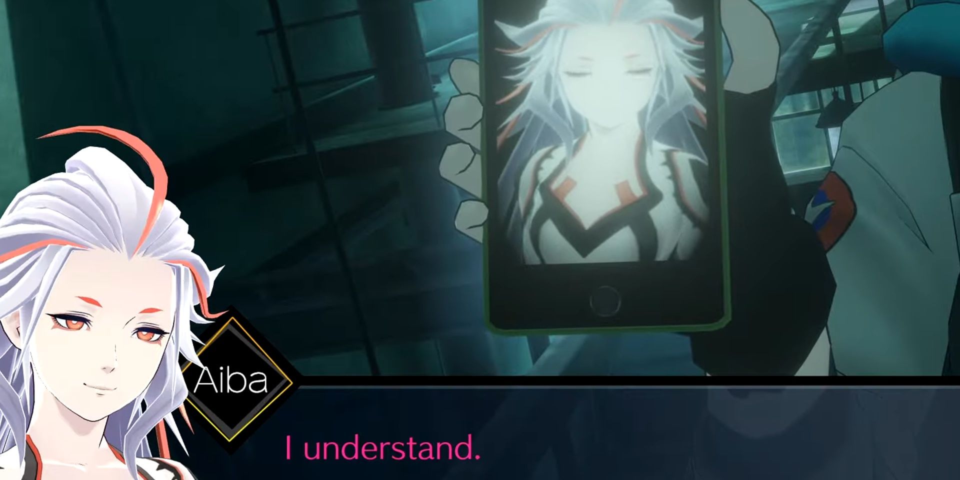 Aiba receives Date's final command in AI: The Somnium Files