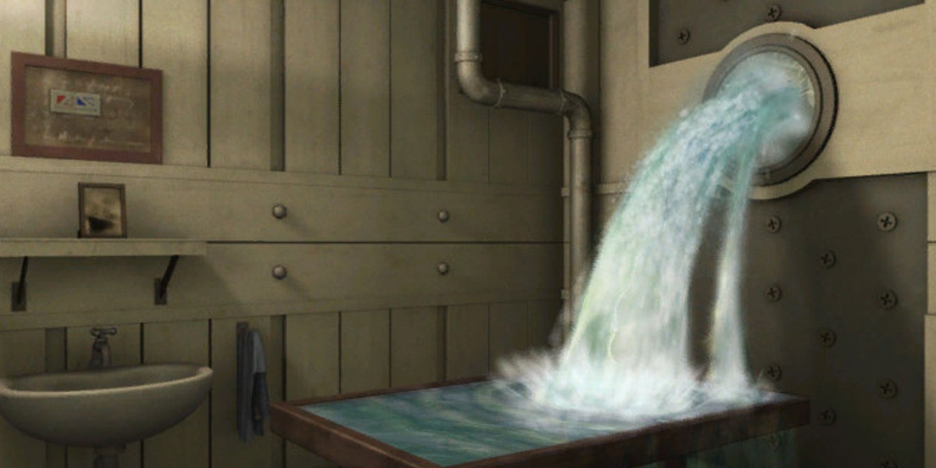 Trapped in a flooding room in 999 in The Nonary Games