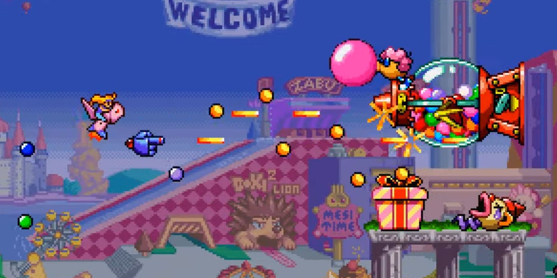 Shooting enemies in Harmful Park