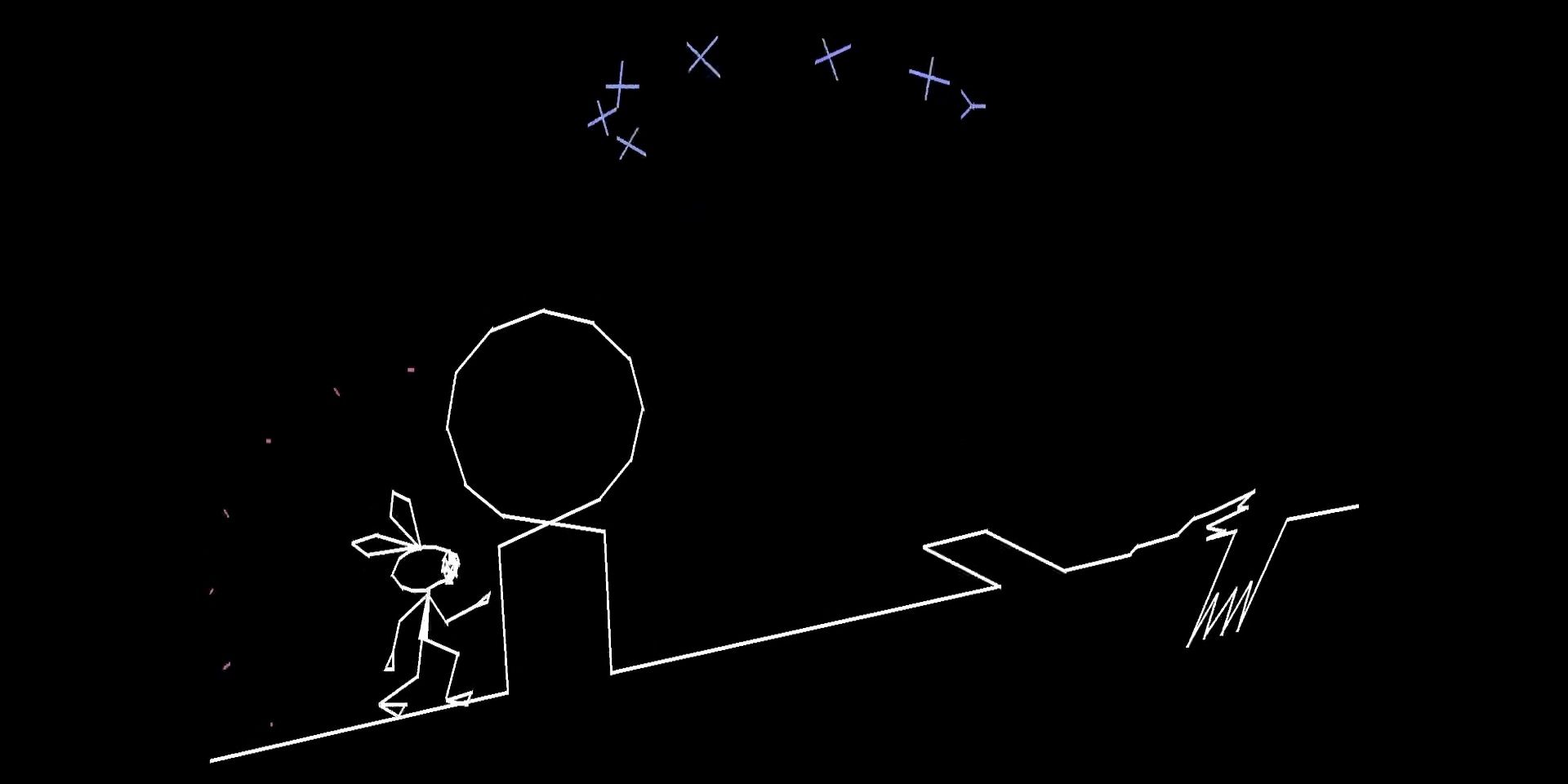 Avoiding obstacles in Vib-Ribbon