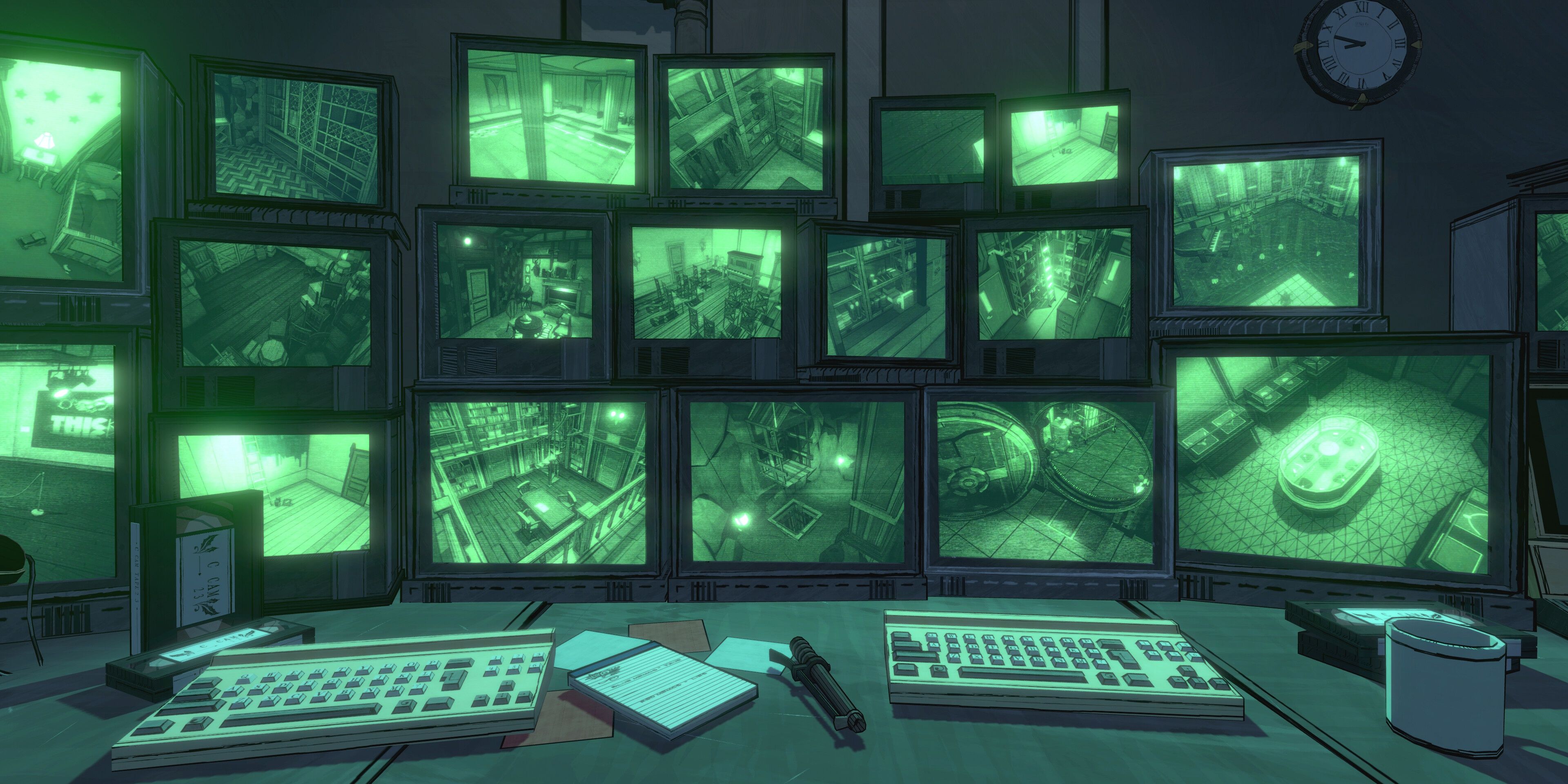 Security Room monitors in Blue Prince