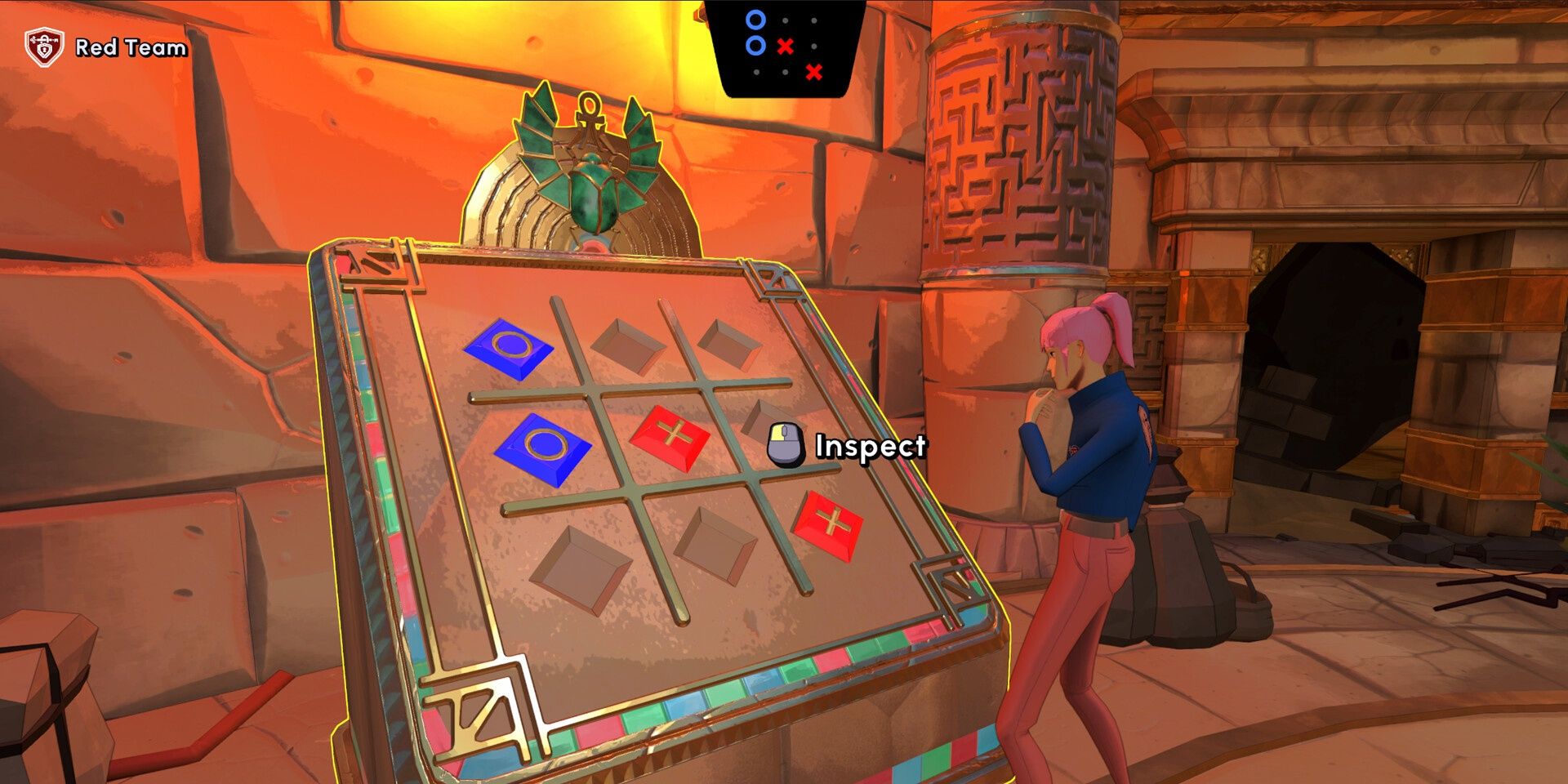 Inspecting a puzzle in Escape Academy