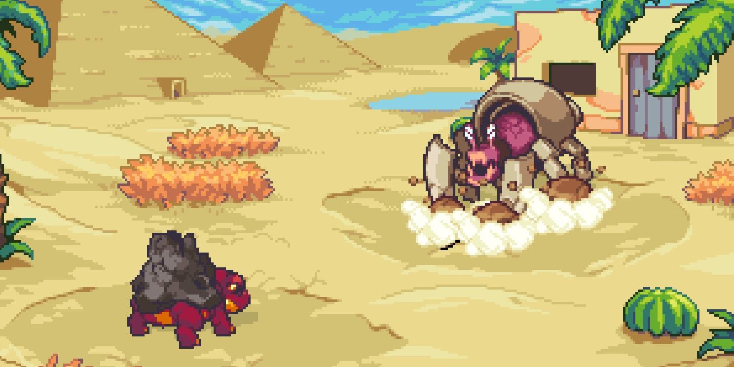 Battle gameplay in Coromon
