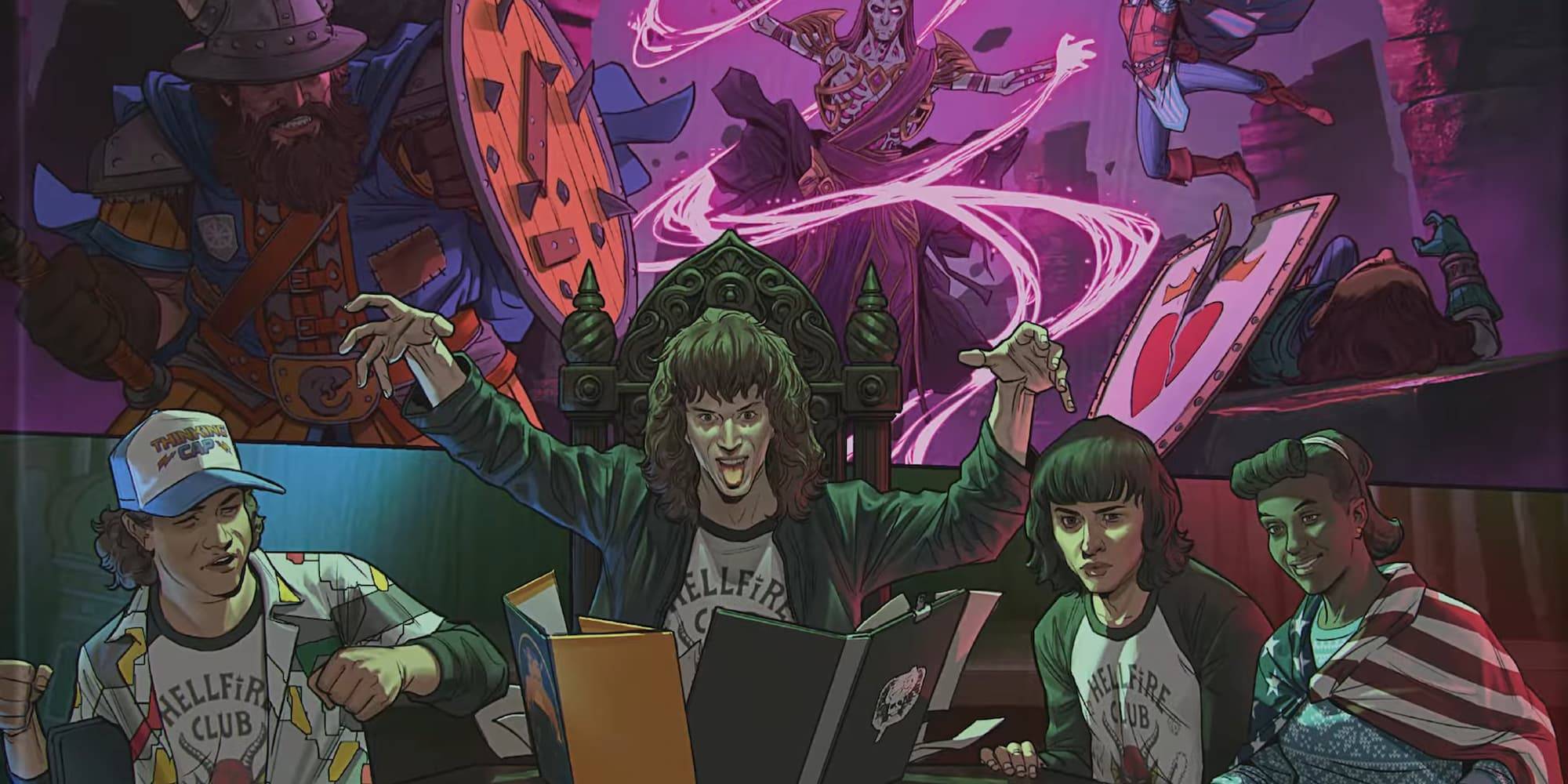 thumbnail image 2 of Stranger Things Hellfire Club Flyer – Cast-Signed Autograph Reprint (8.5x11, Joseph Quinn, Finn Wolfhard, Gaten Matarazzo) 2 of 2