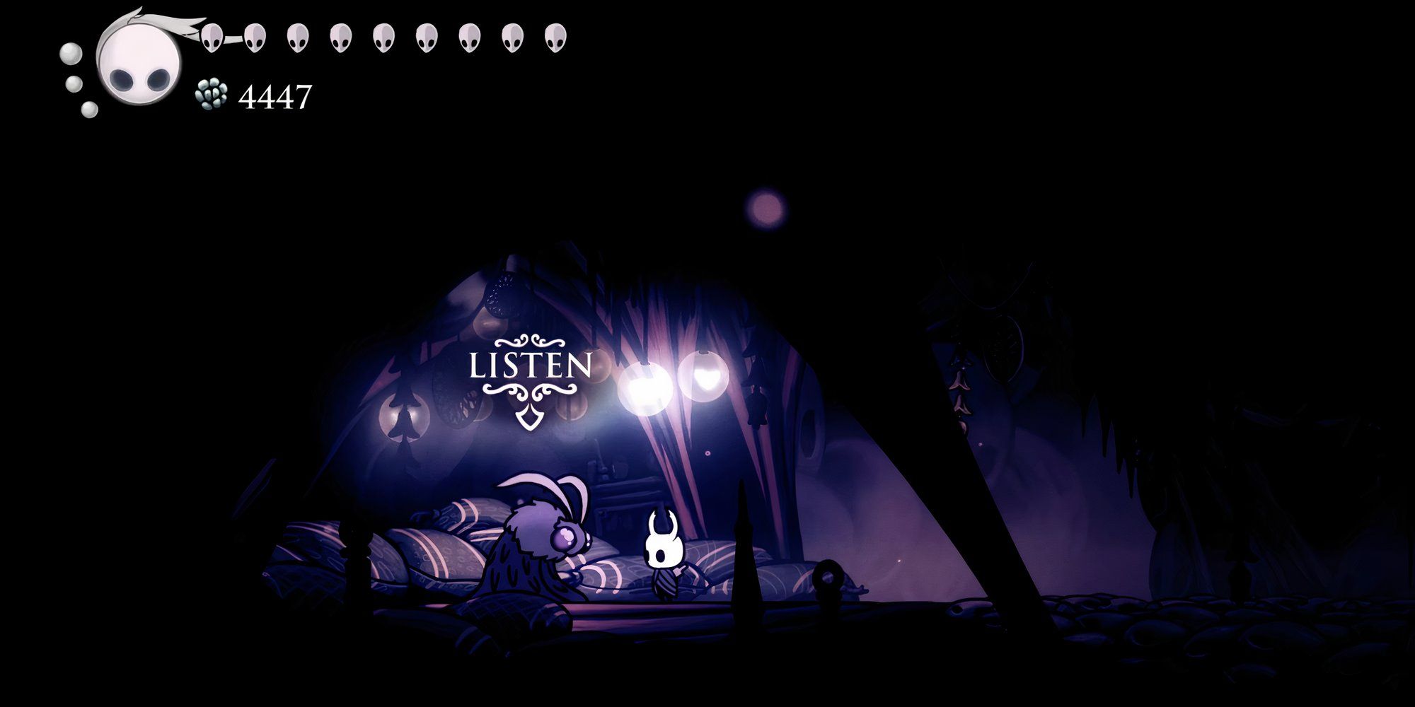 Listening to the Seer and obtaining rewards in Hollow Knight