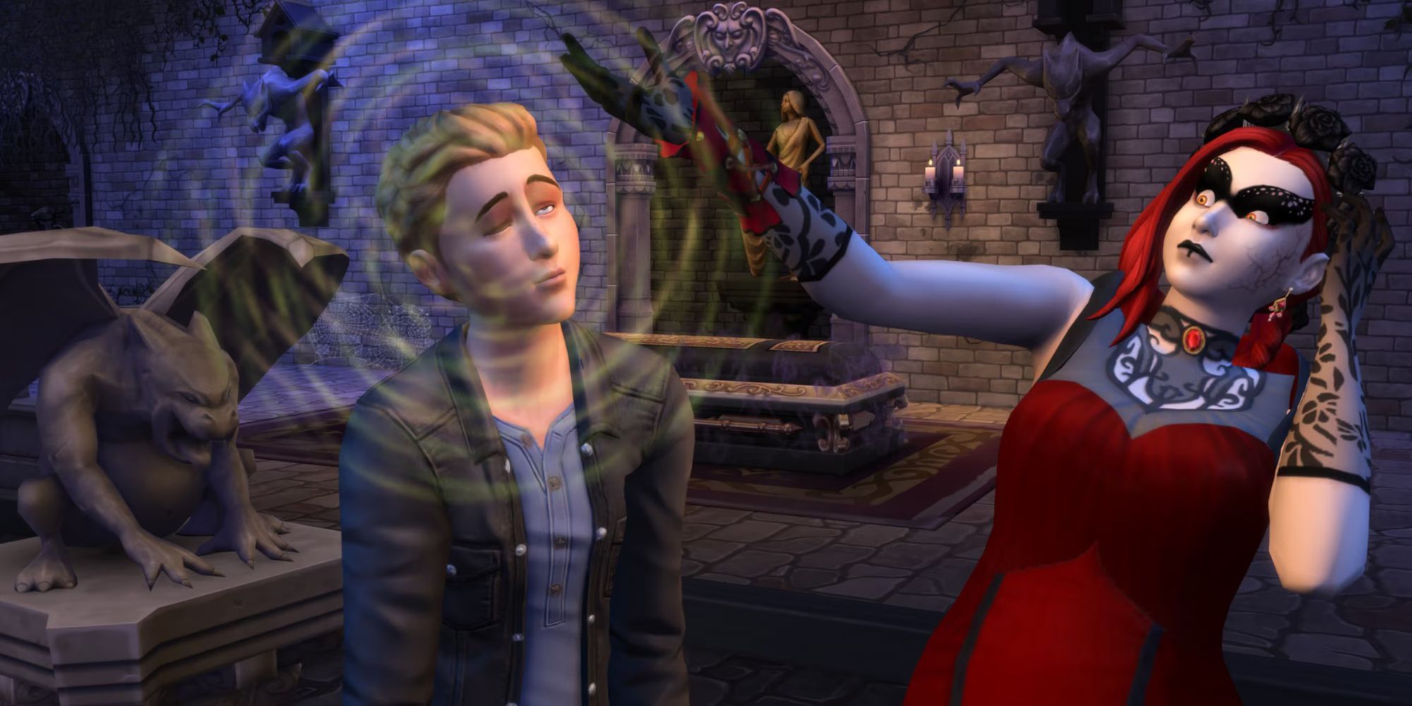 The Sims 4 Vampire Hypnotizing a Sim