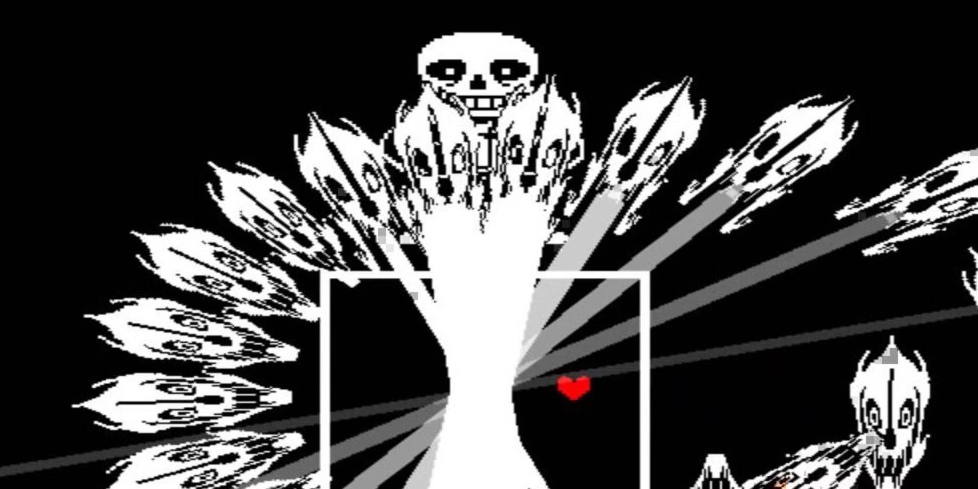 Fighting Sans in the Genocide ending of Undertale.