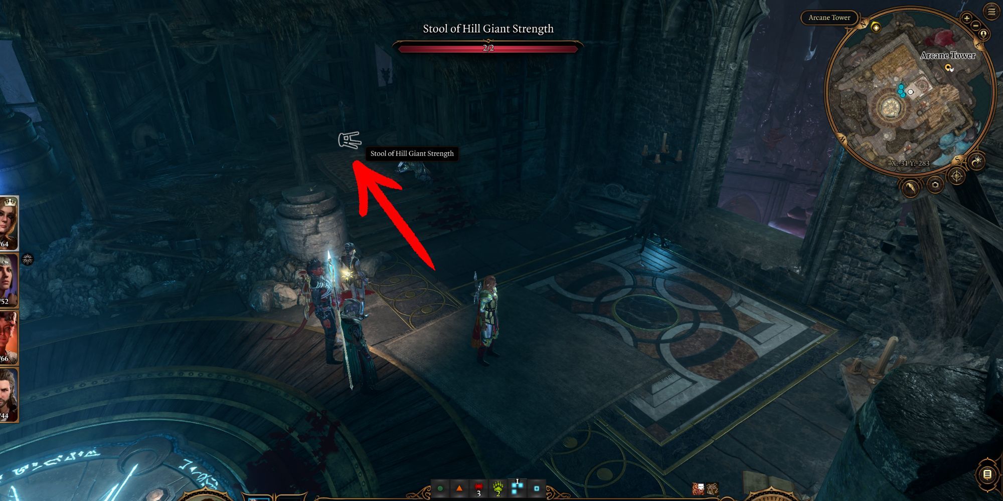 Baldur's Gate 3 Club of Hill Giant Strength in Arcane Tower