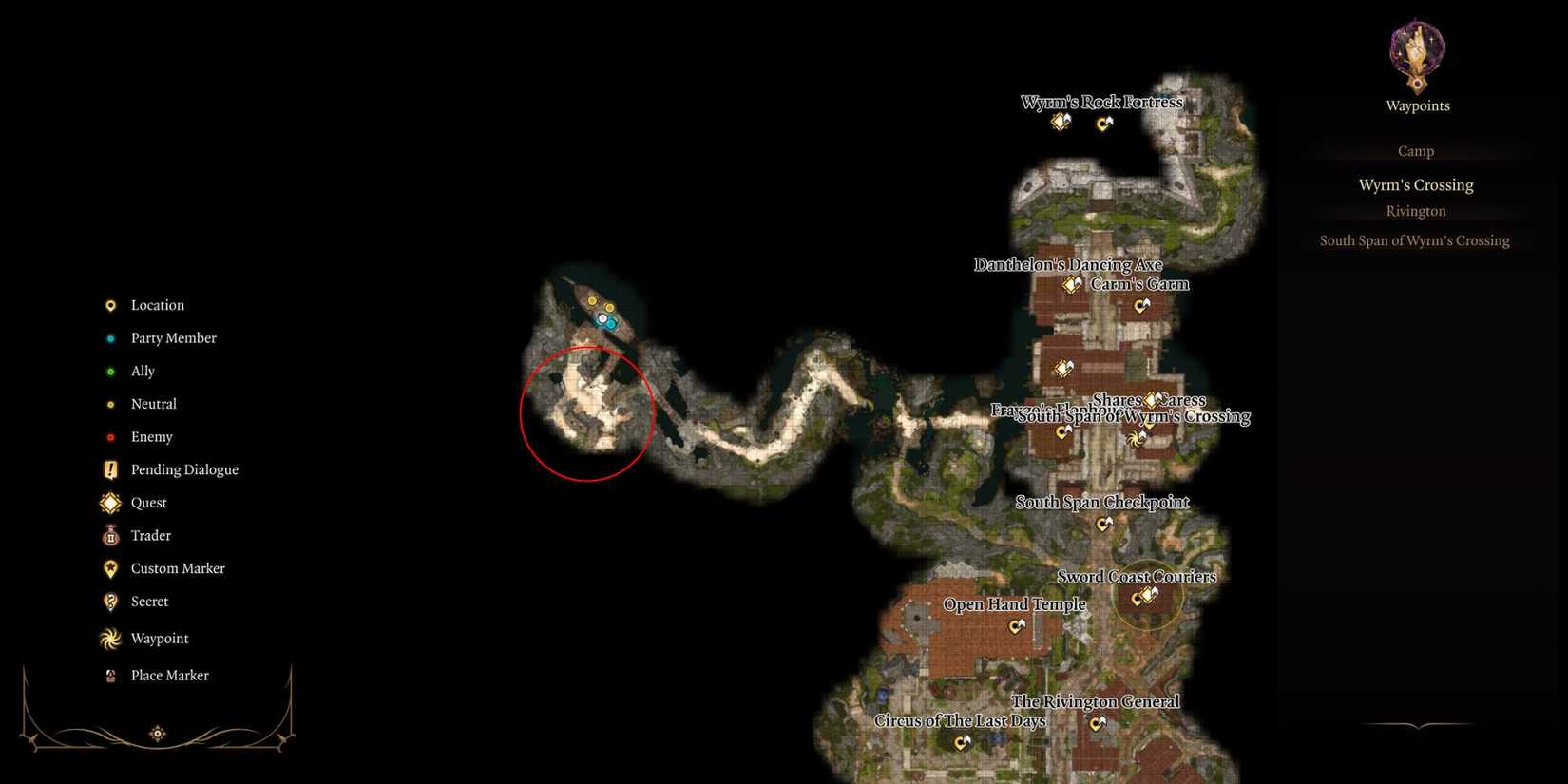 Baldur's Gate 3 Farlin Smuggler Dock Map Location