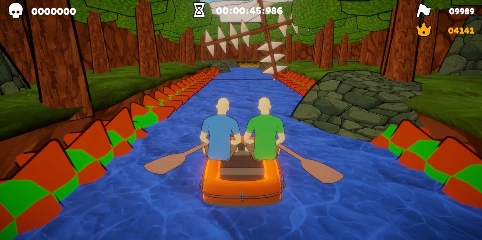 Characters Paddling in Paddle Paddle Paddle