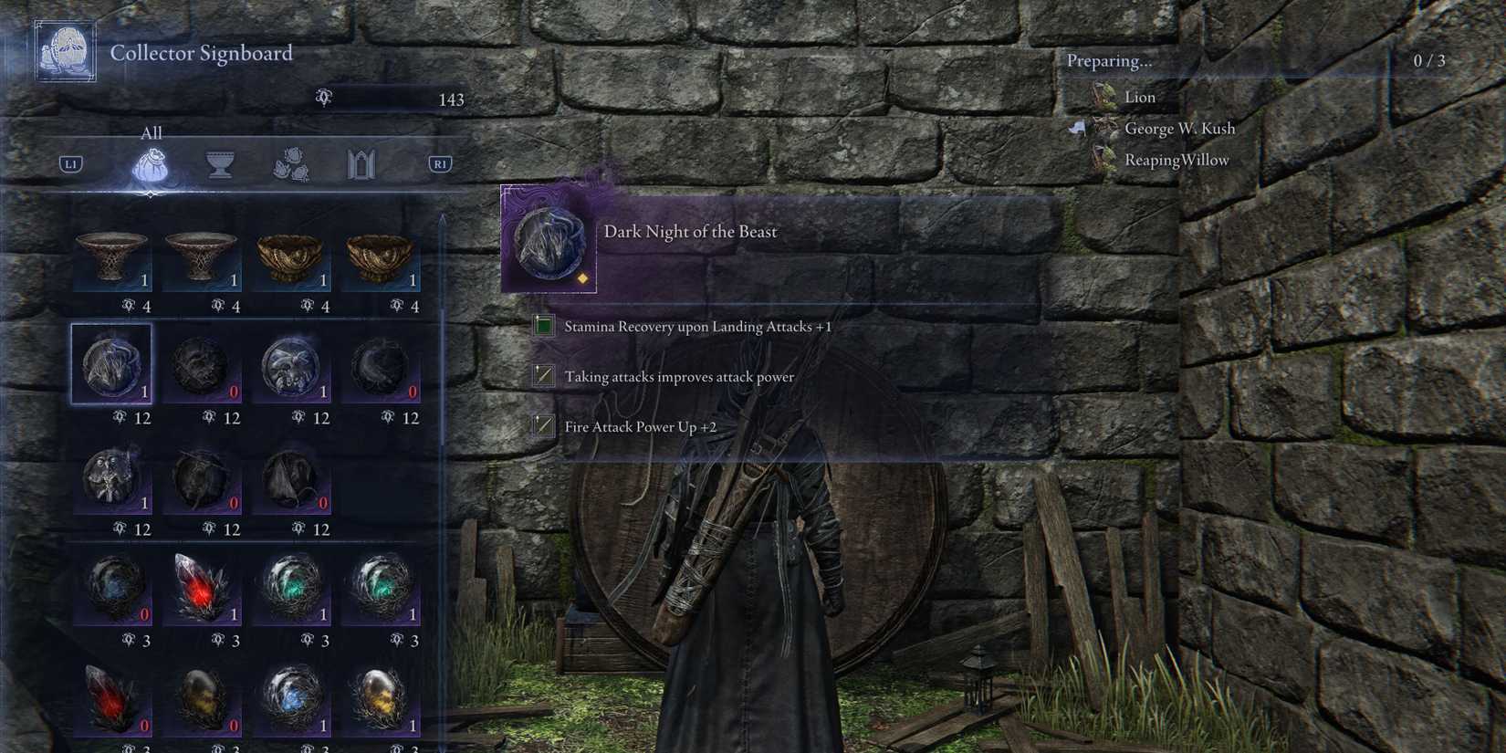 Noche oscura de la bestia RELIC ELDEN Ring Nightreign