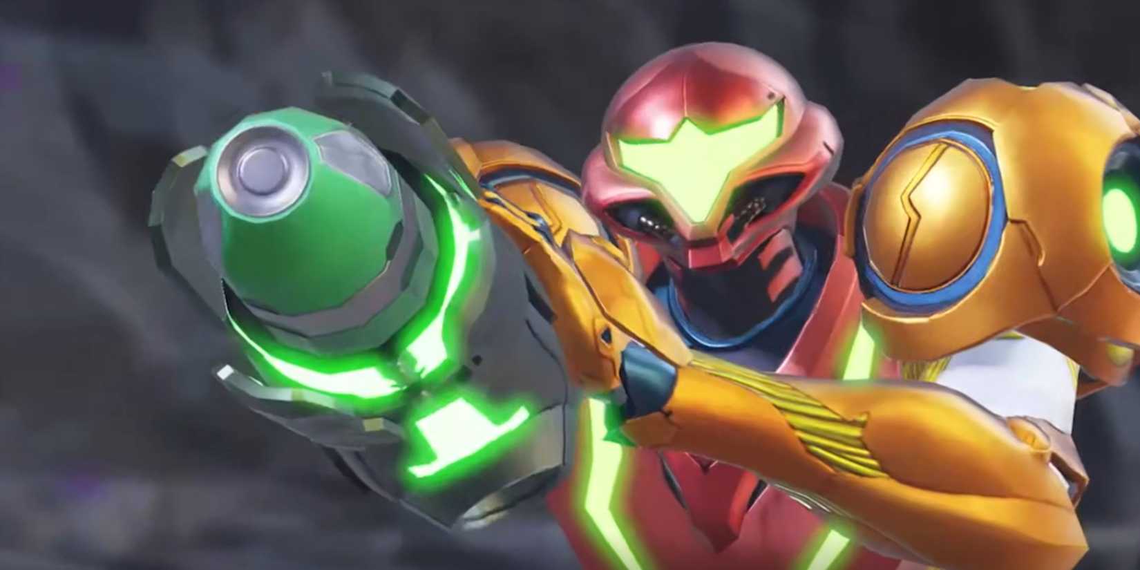 samus pointing her blaster