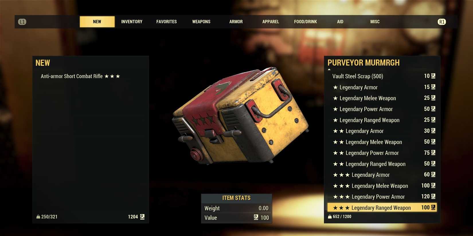 What is Legendary Exchange in Fallout 76 What is Legendary Exchange in Fallout 76