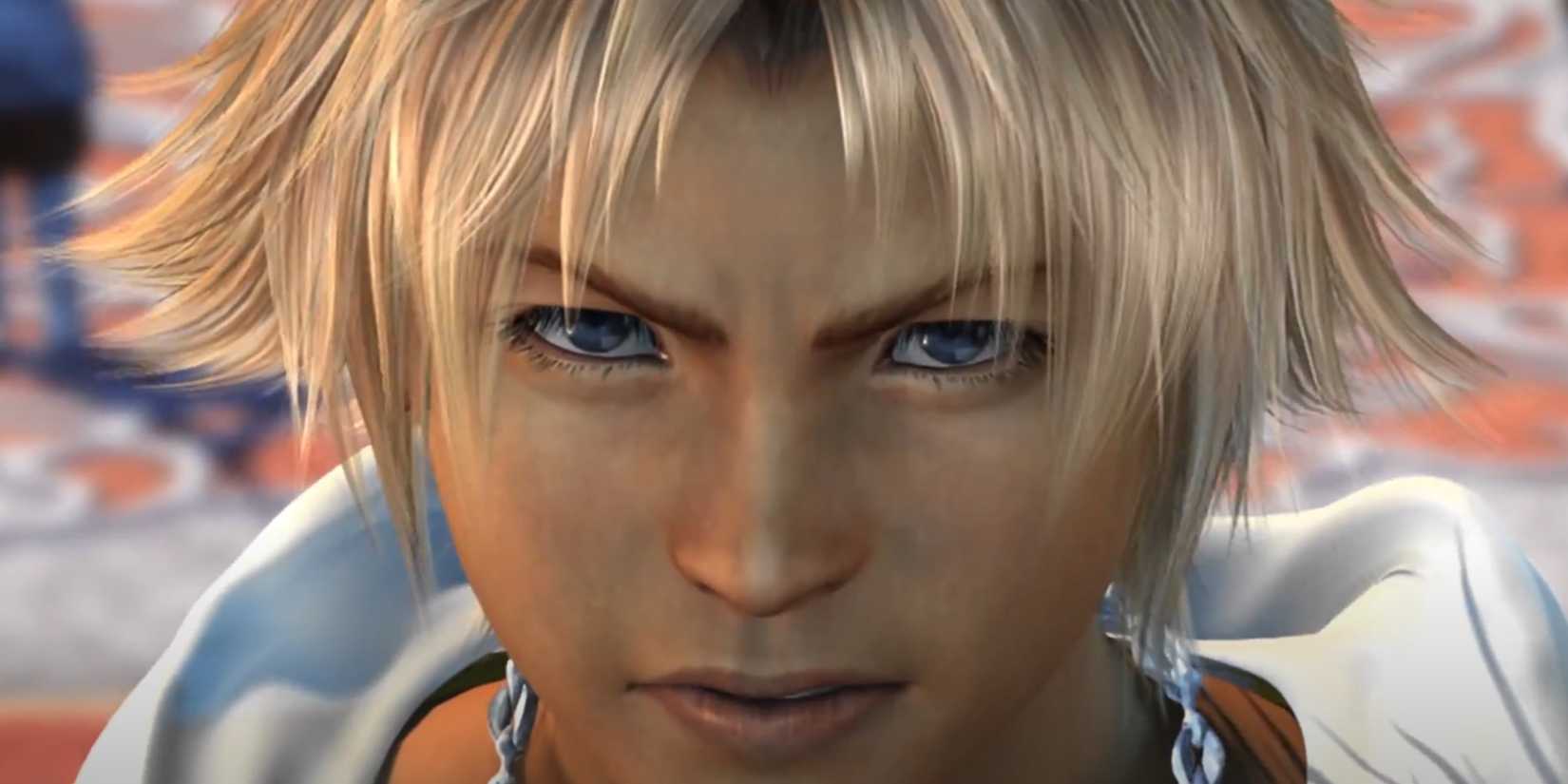 close shot of tidus in ff10