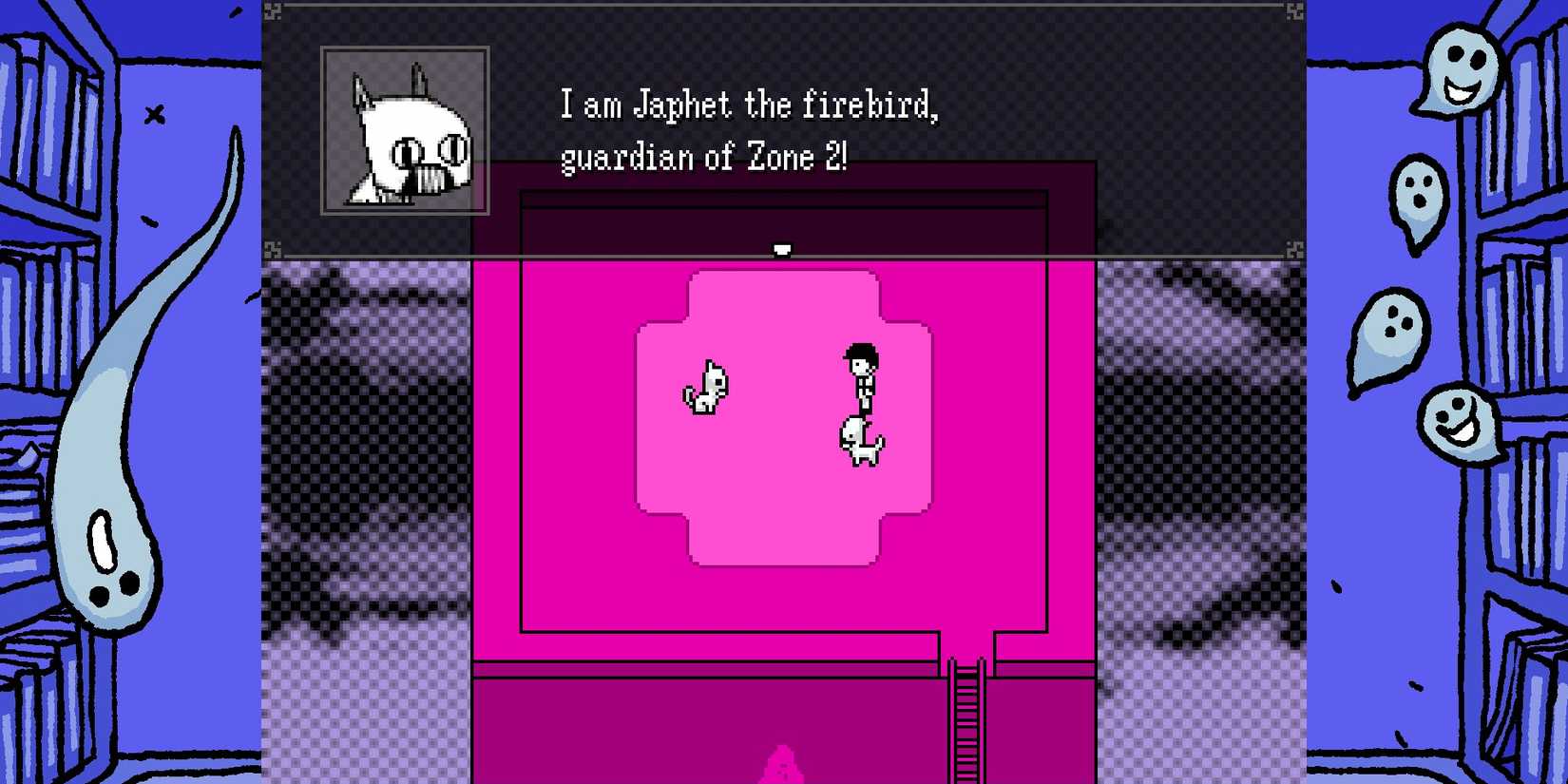 Japhet the Firebird's reveal on the roof in OFF.