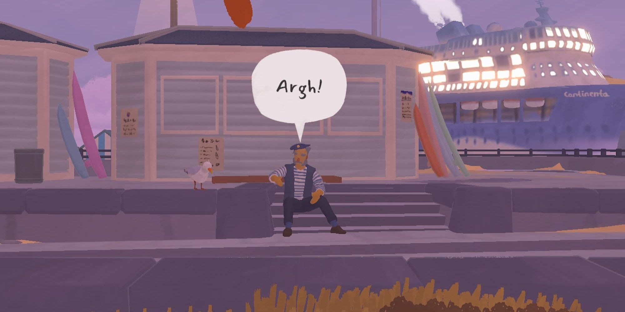 Old Man Saying Argh in Tiny Bookshop