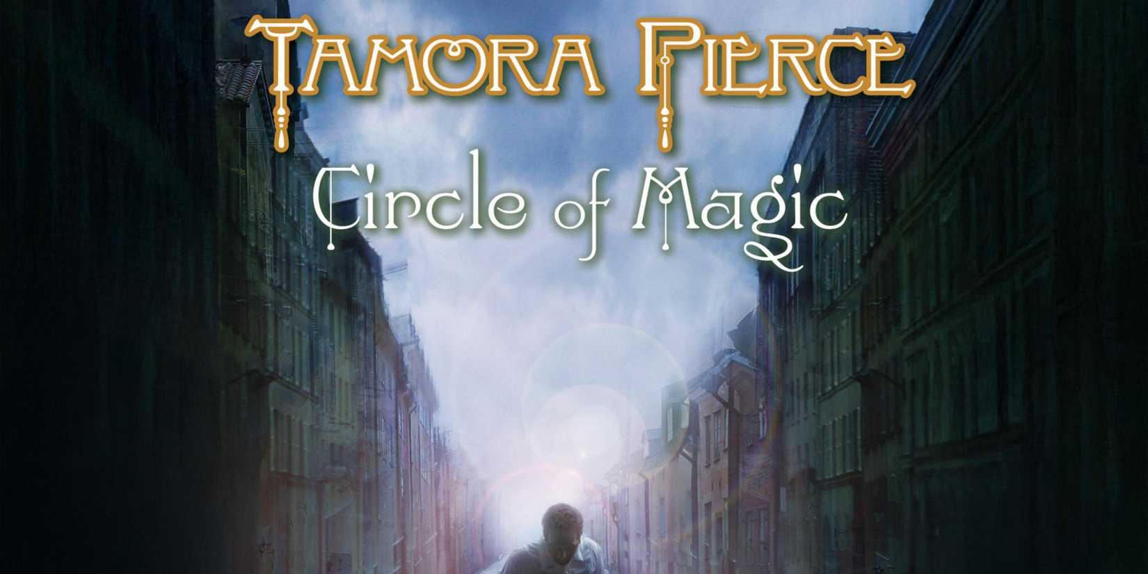 The cover of Tamora Pierce's The Circle of Magic audiobook series.