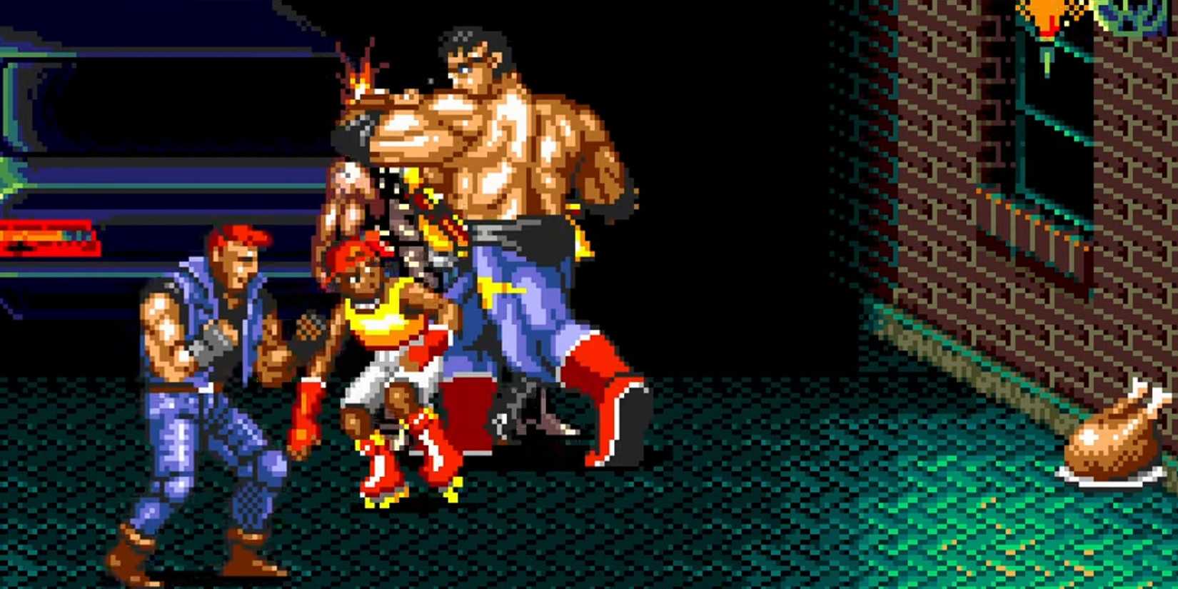 Max and Skate fighting in Streets of Rage 2