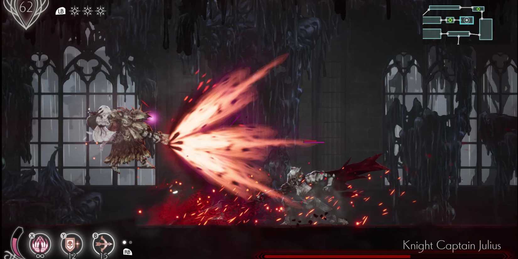 Fighting Knight Captain Julius in Ender Lilies