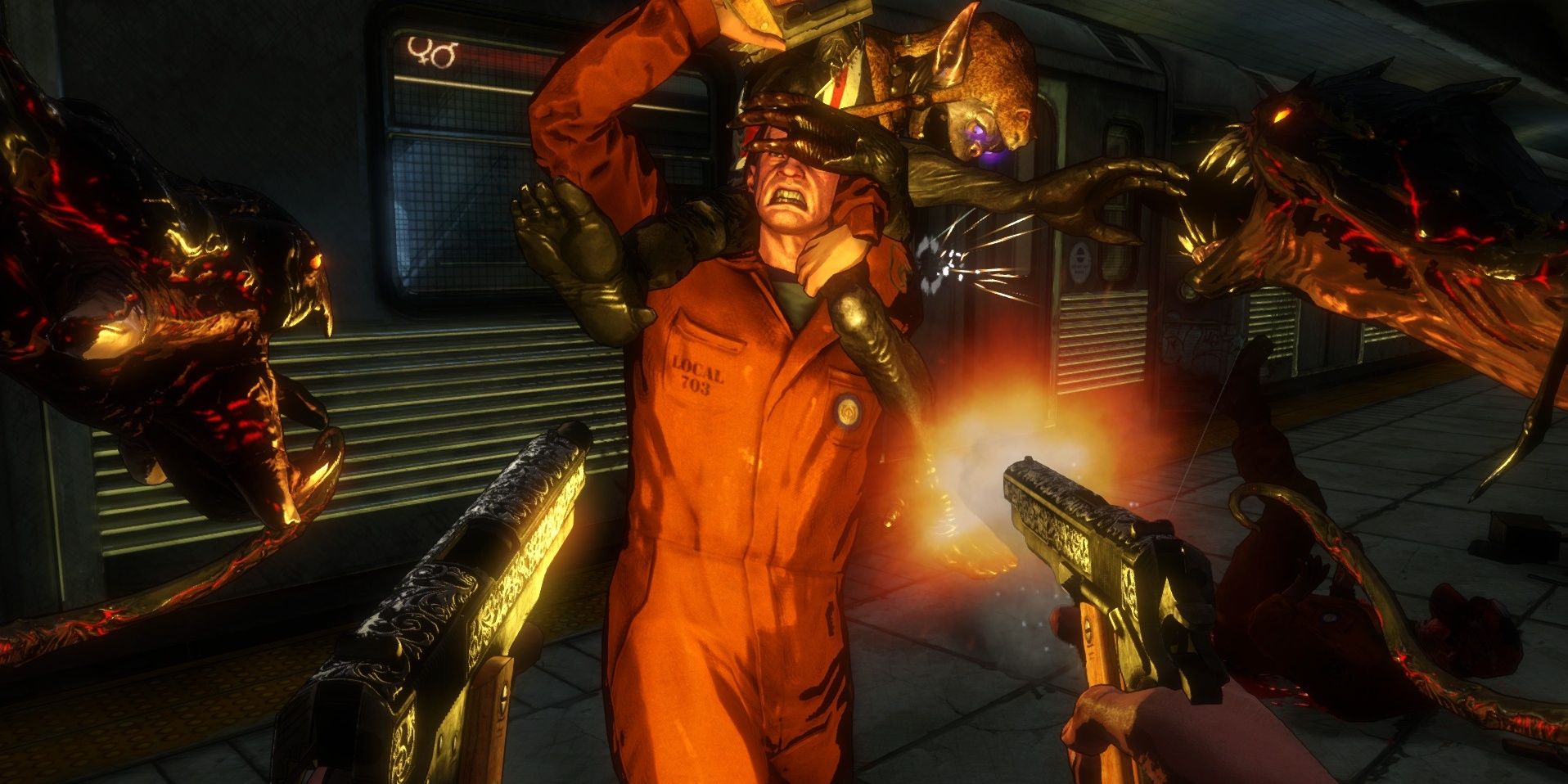 Using guns and Demon Arms in The Darkness II
