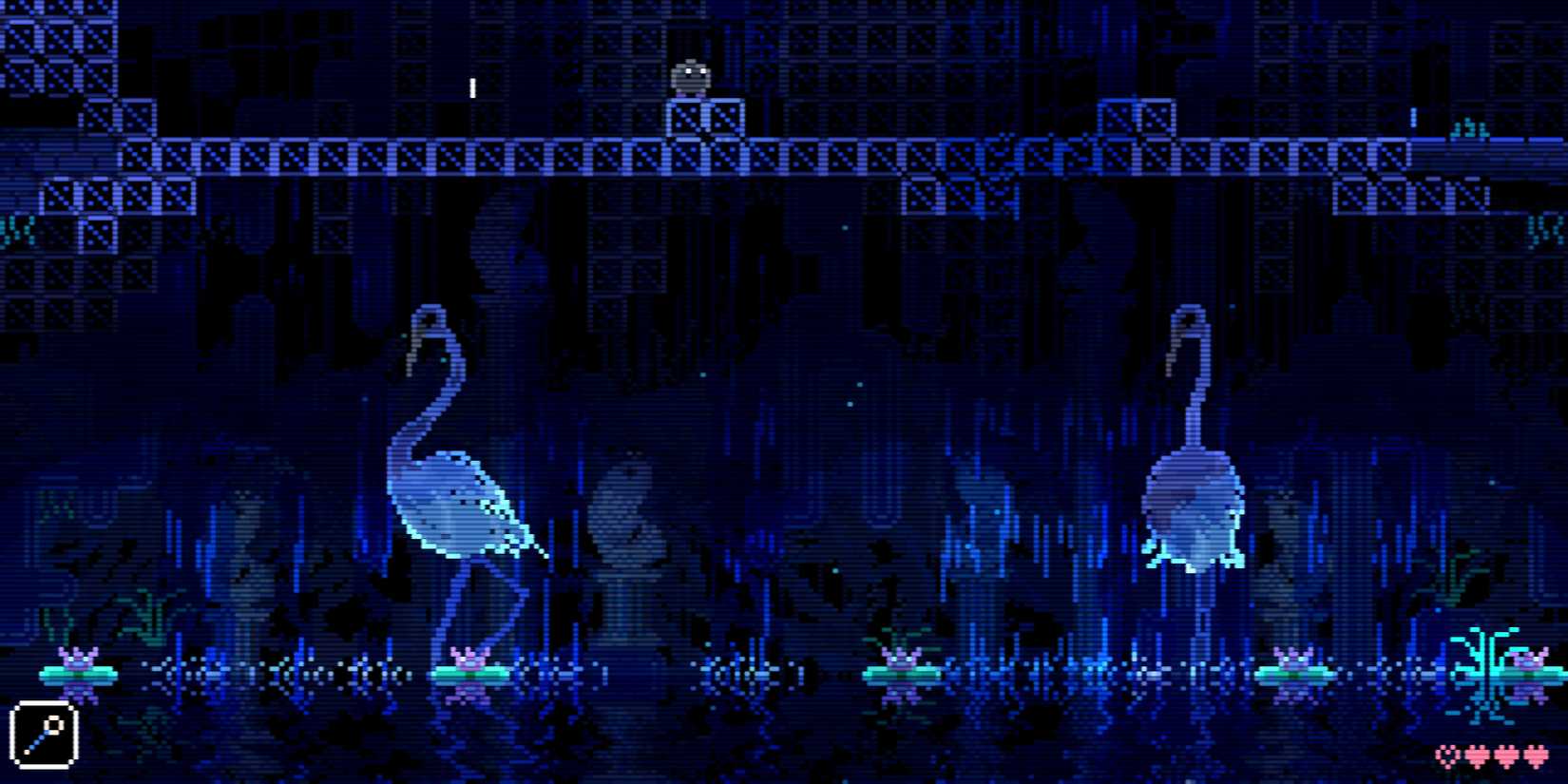 Walking over large birds in Animal Well