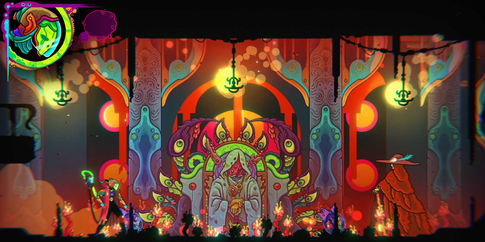 Standing near statue in Ultros