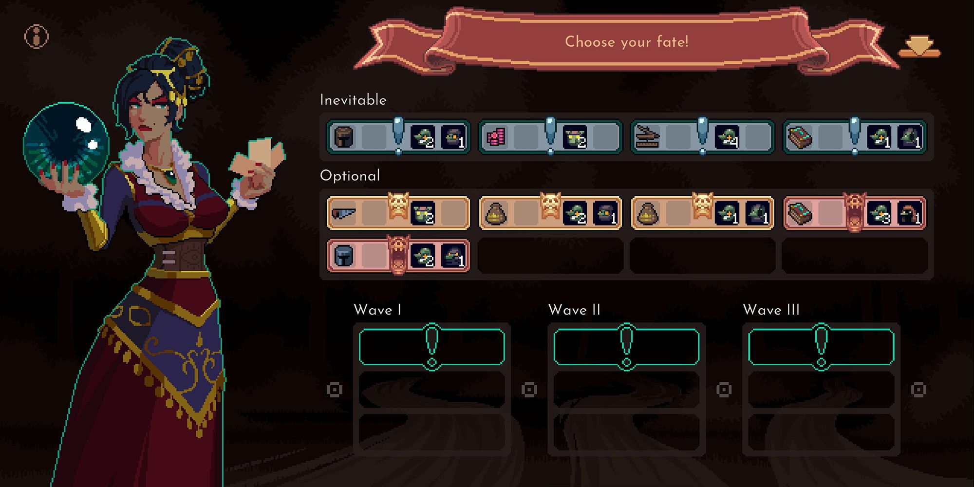 The King is Watching Choose Your Fate Menu.