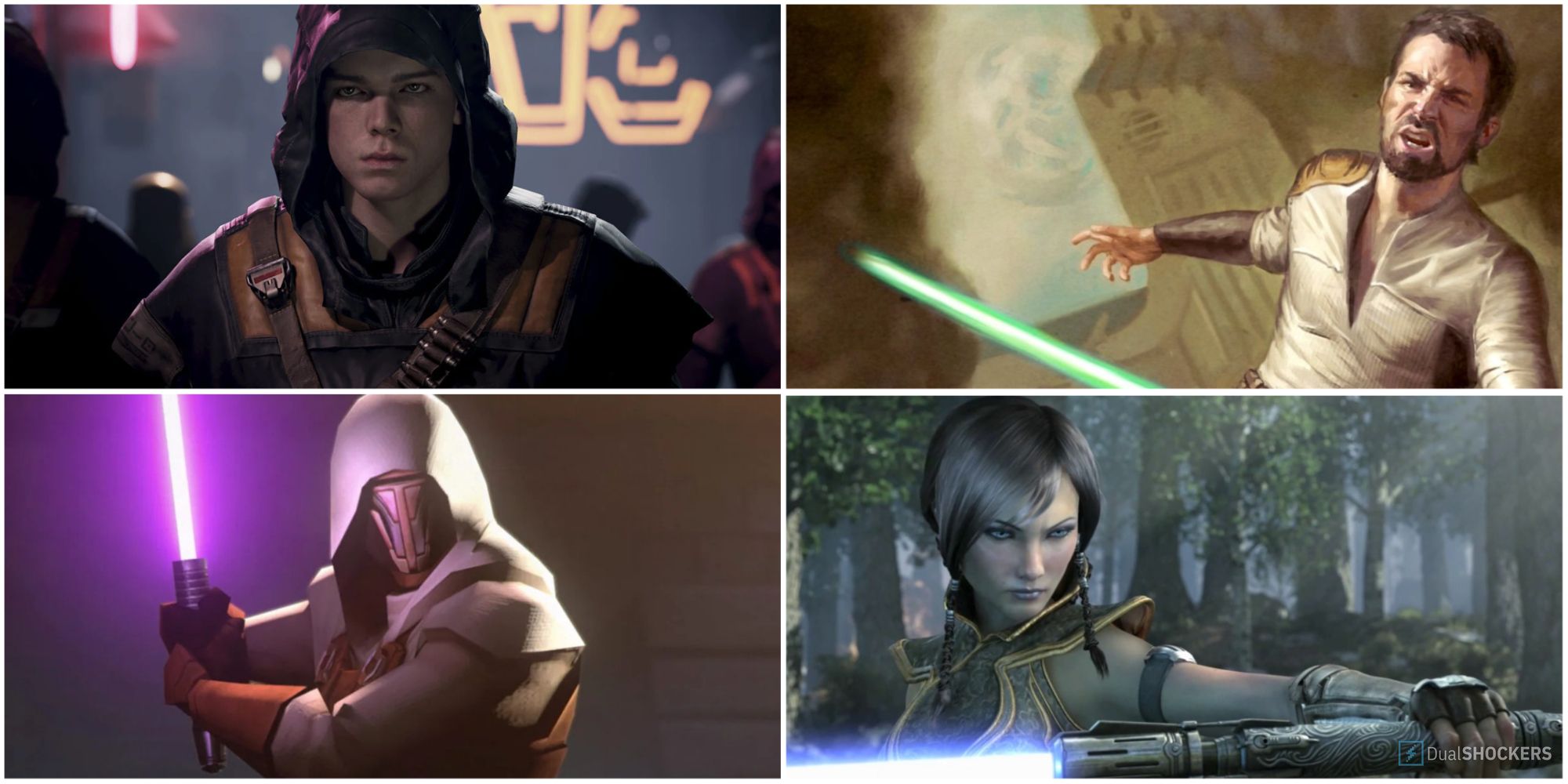 A Collage of Characters From Star Wars Games