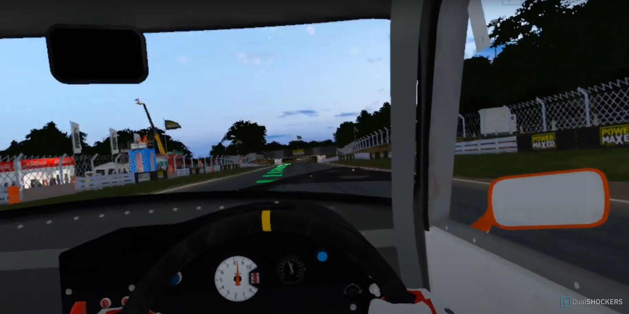 grid legends vr cockpit view of the race track