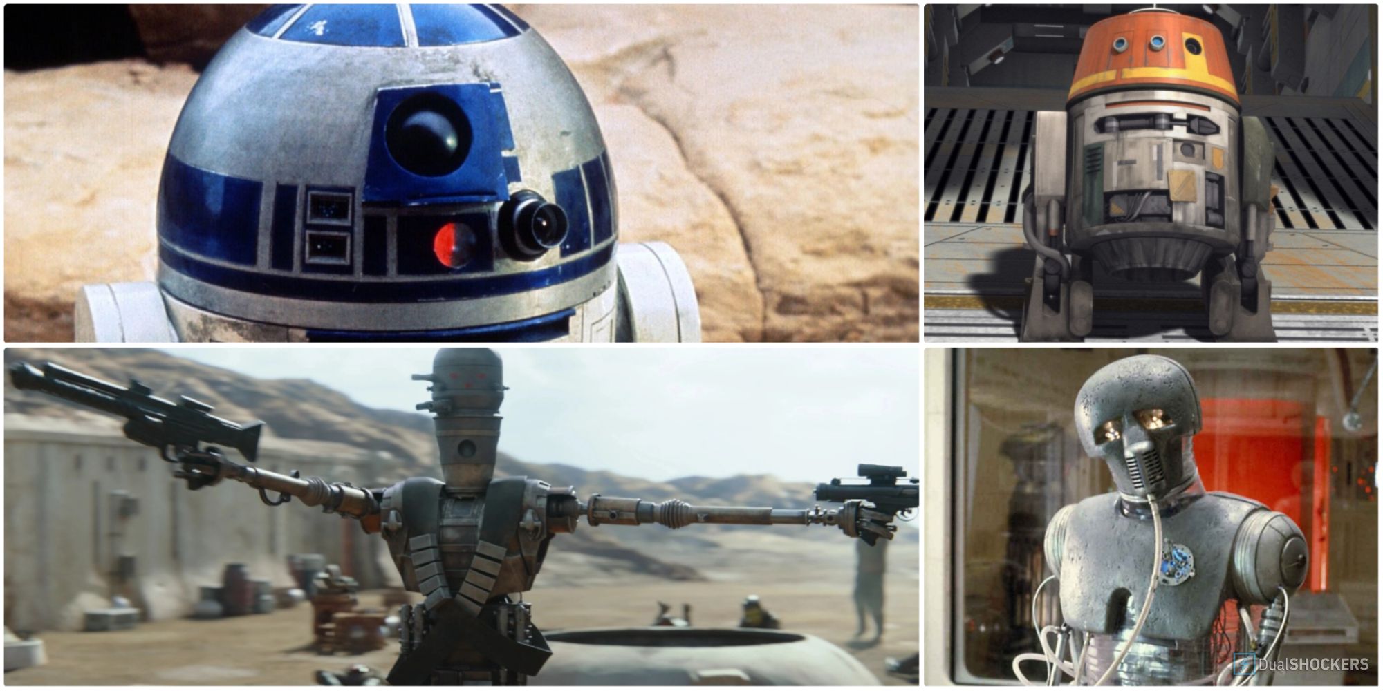 A Collage Of The Best Droids From Star Wars