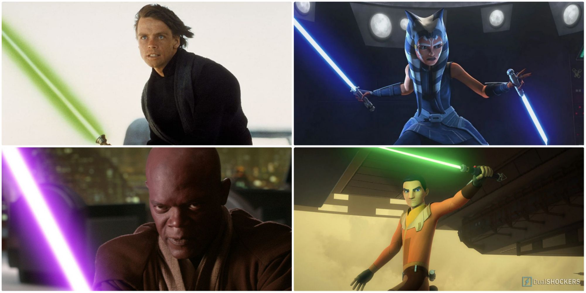 A Collage of Jedi From Star Wars Media