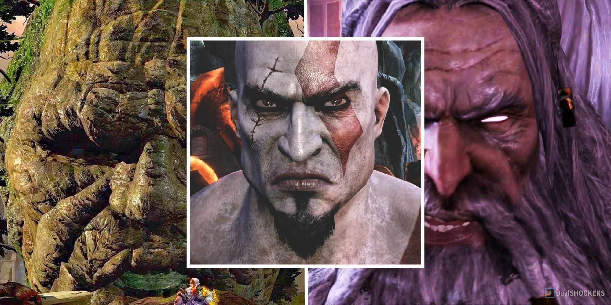 god of war 3 featuring kratos, gaia, and zeus