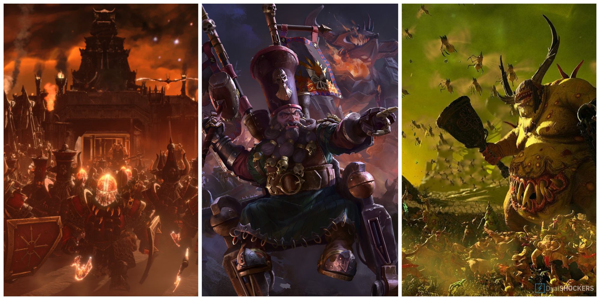 Total War: Warhammer 3's Forge Of The Chaos Dwarfs collage