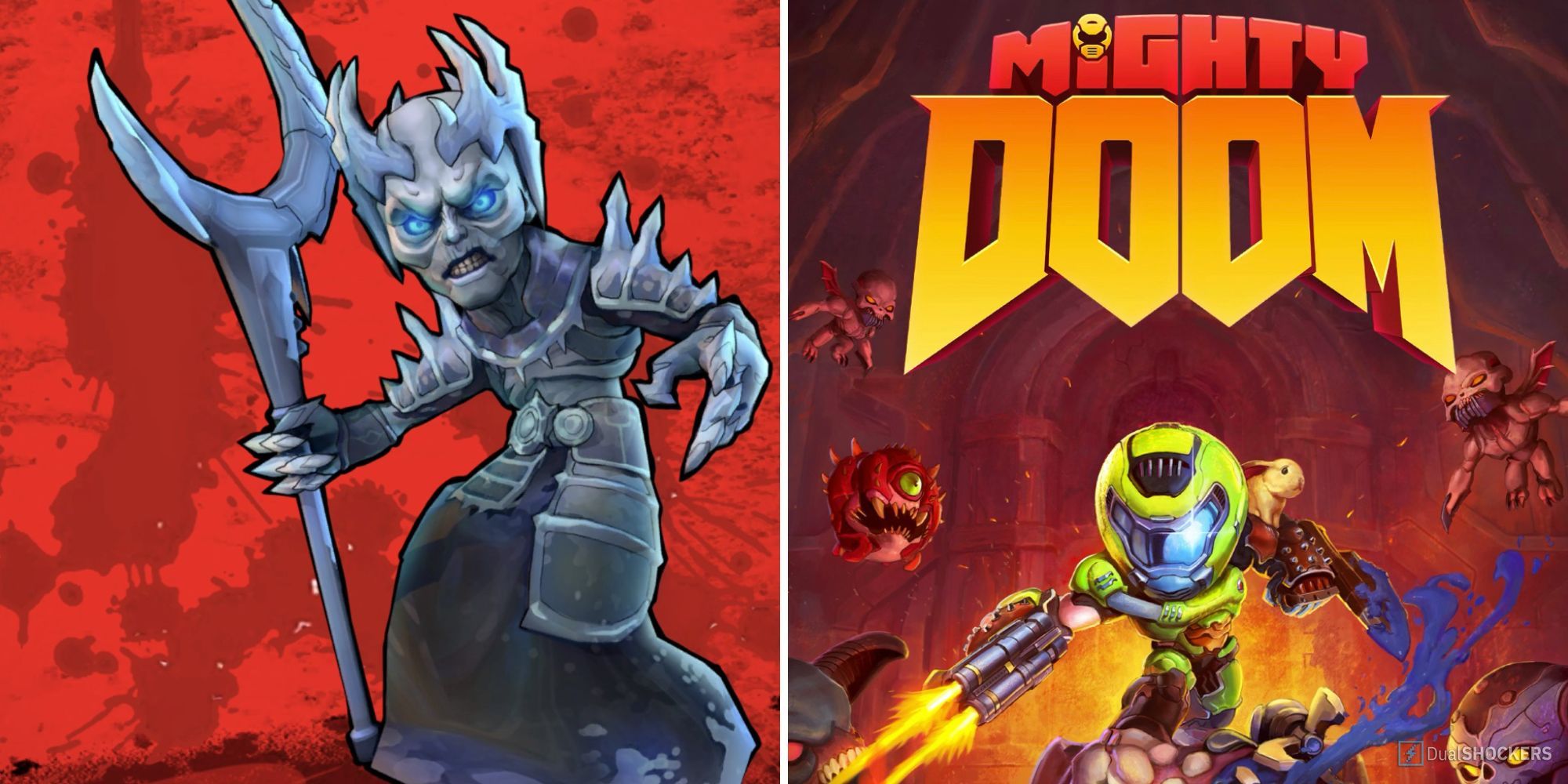 Mighty DOOM Hell Priest Boss, Doom Slayer with Mighty DOOM title