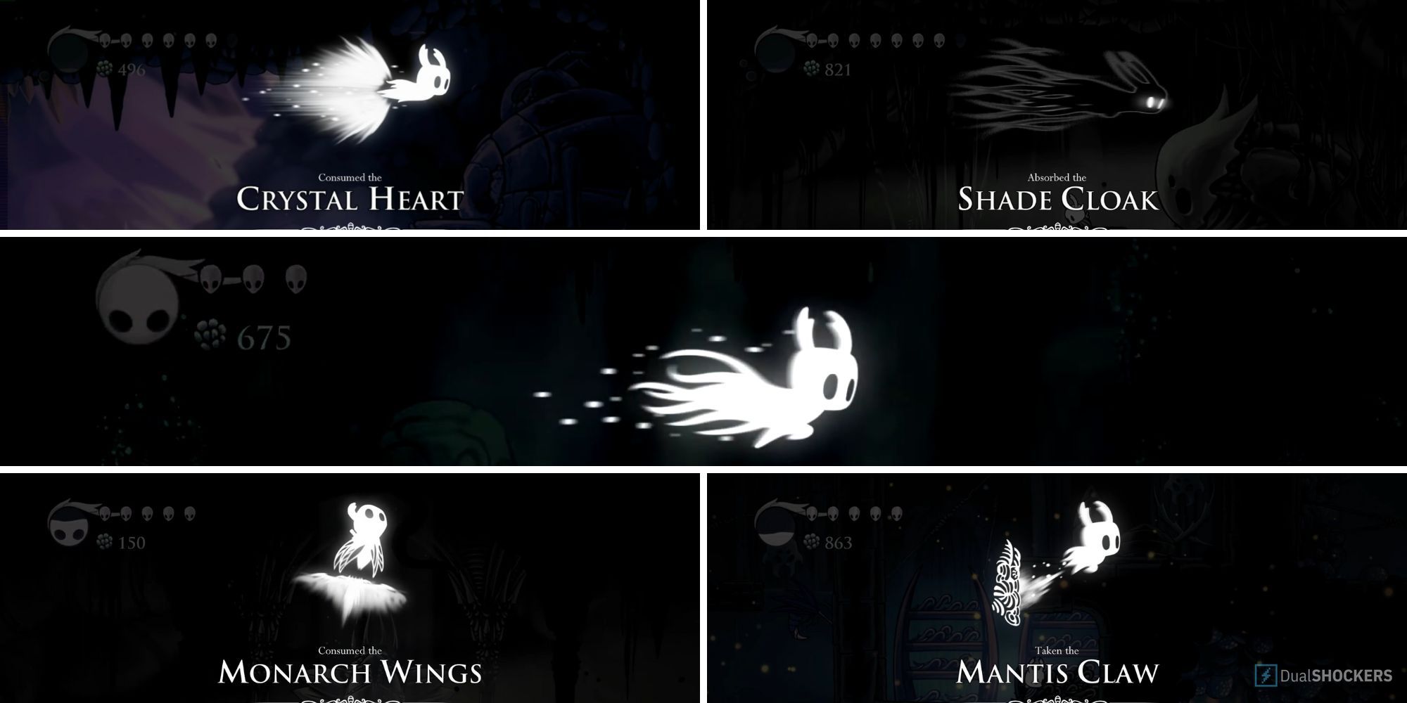 Different Hollow Knight Abilities