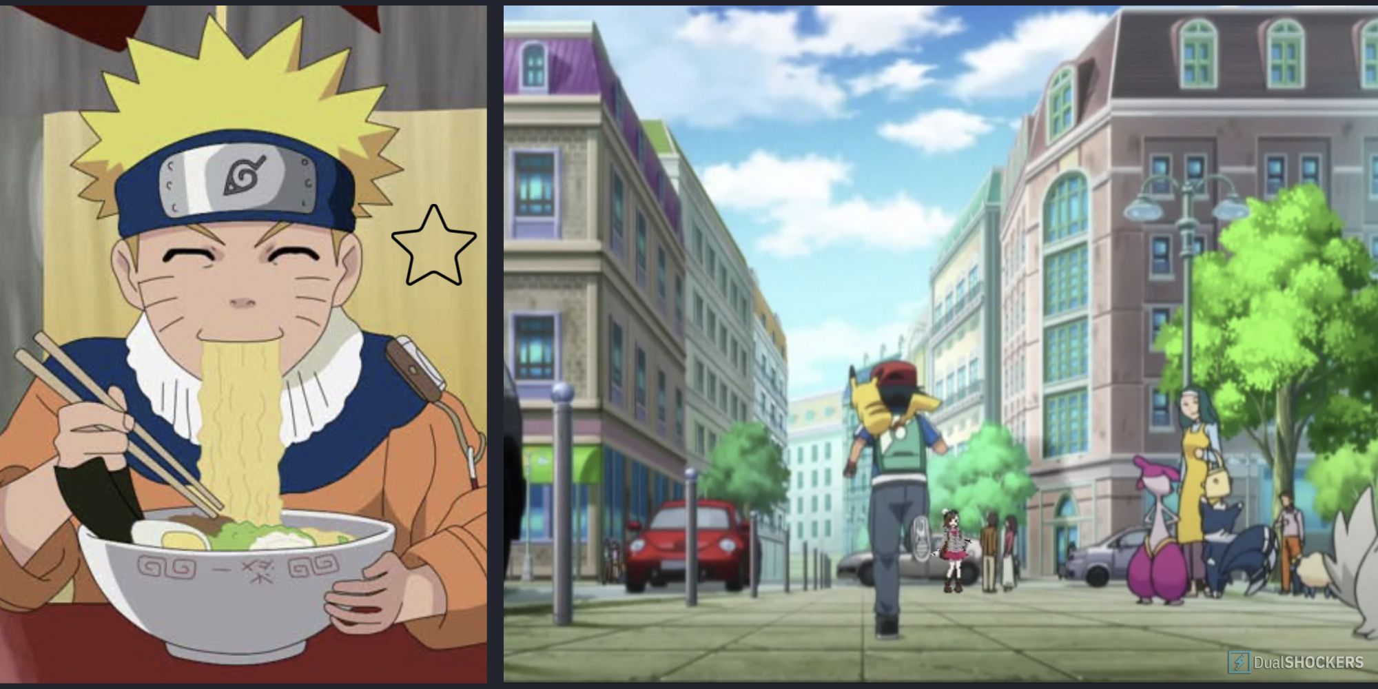 Naruto Ash and Pikachu Pokemon